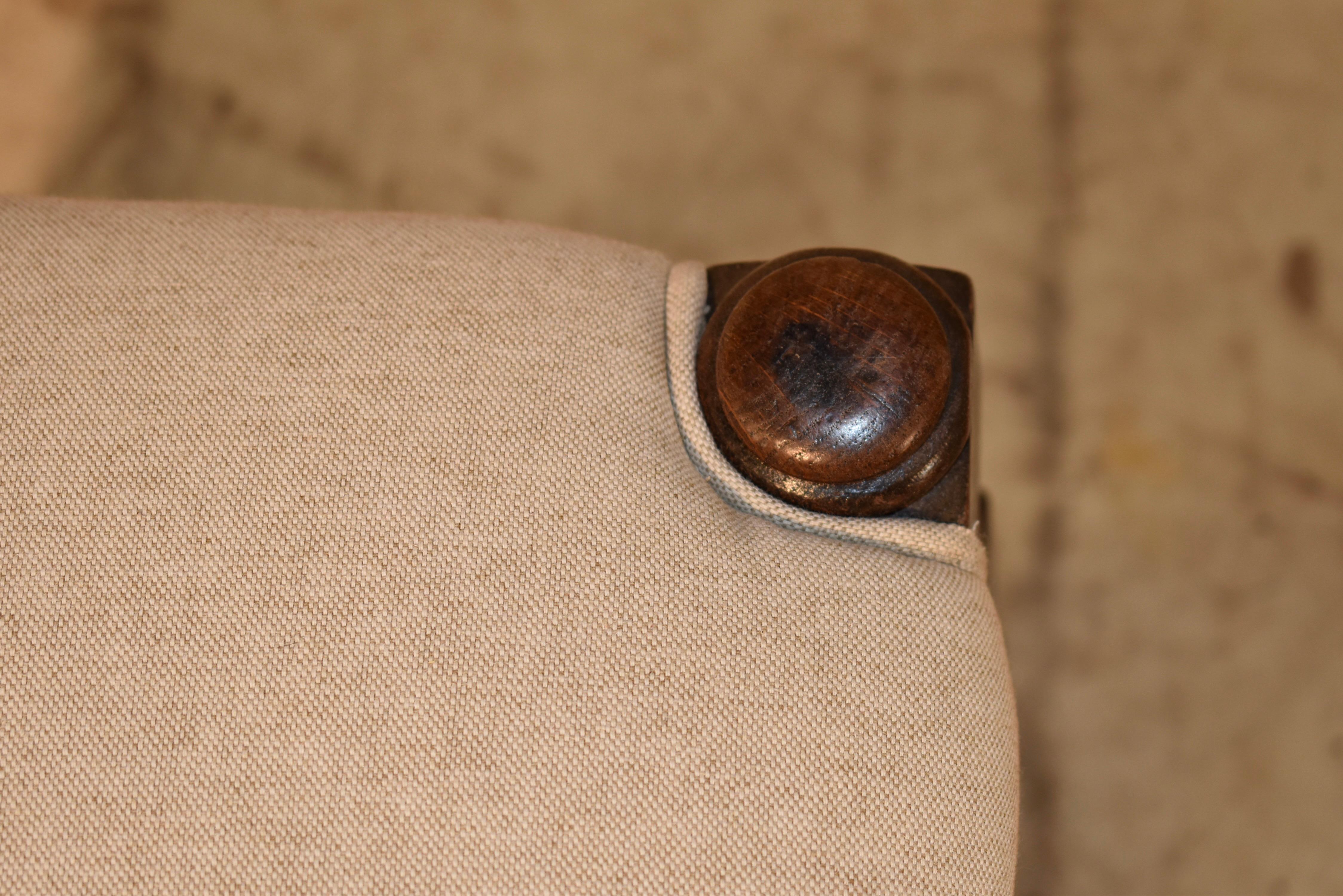 Sgabello imbottito in Oak inglese del XIX secolo in vendita 1