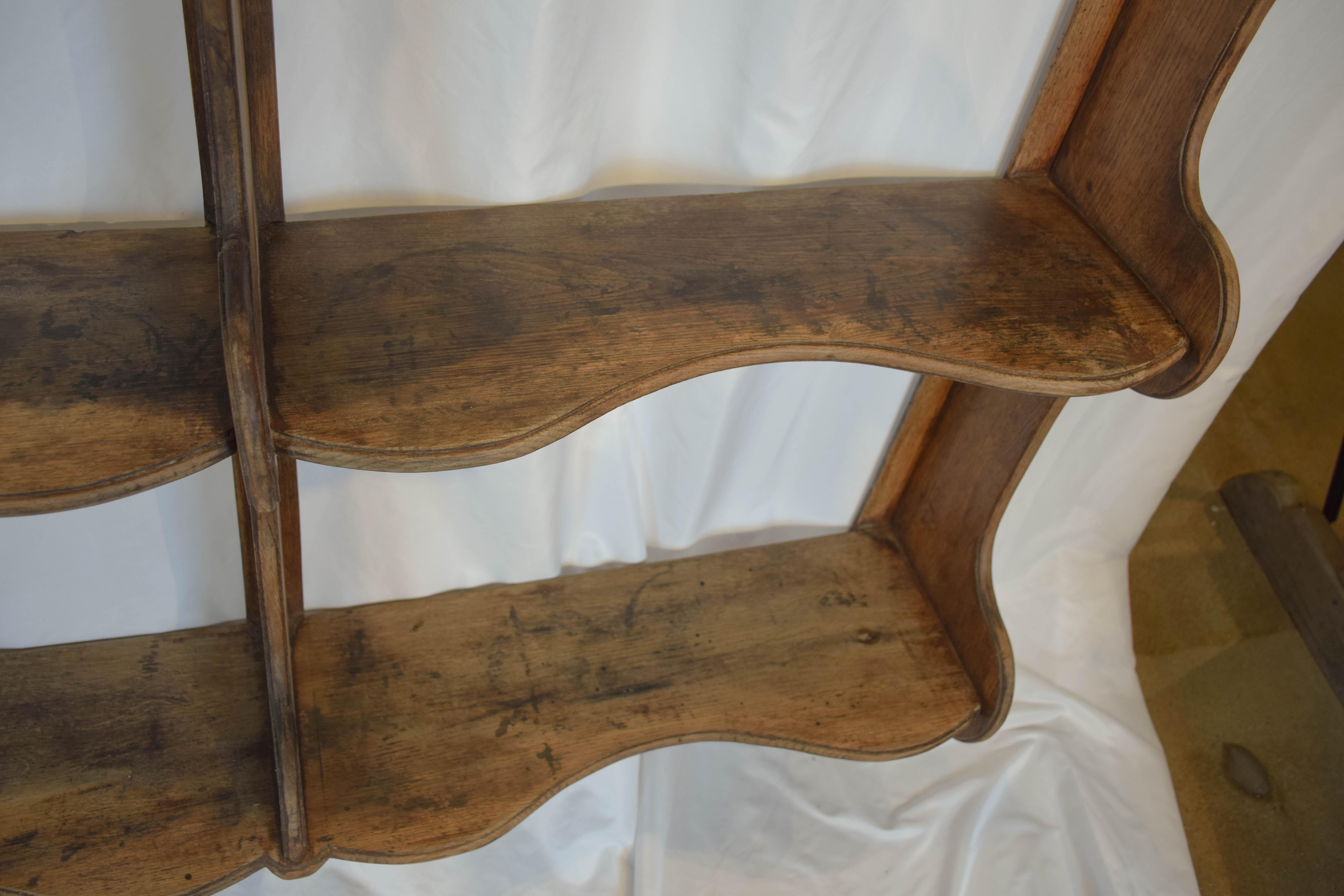 19th Century English Oak Wall Shelf 5