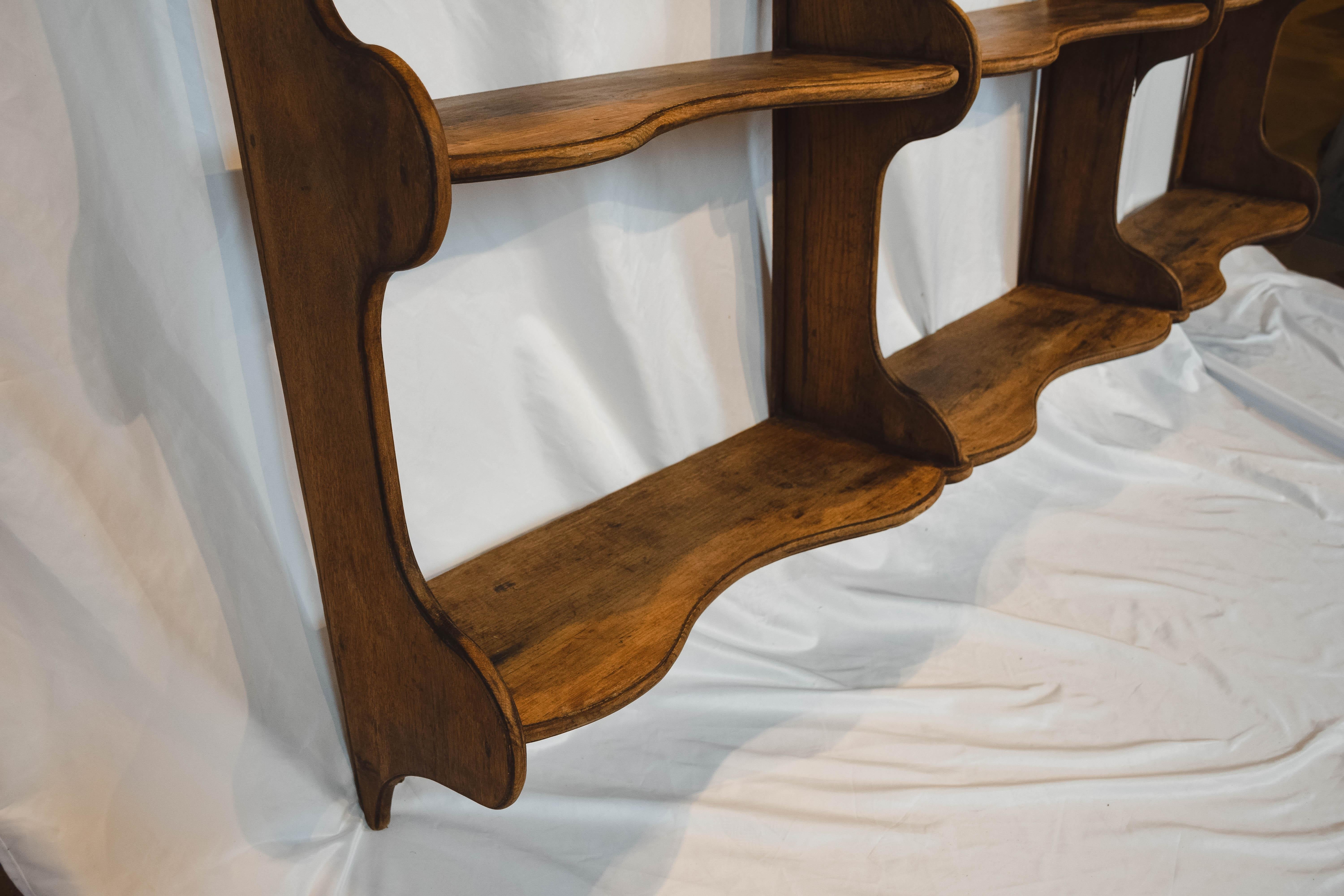 Victorian 19th Century English Oak Wall Shelf