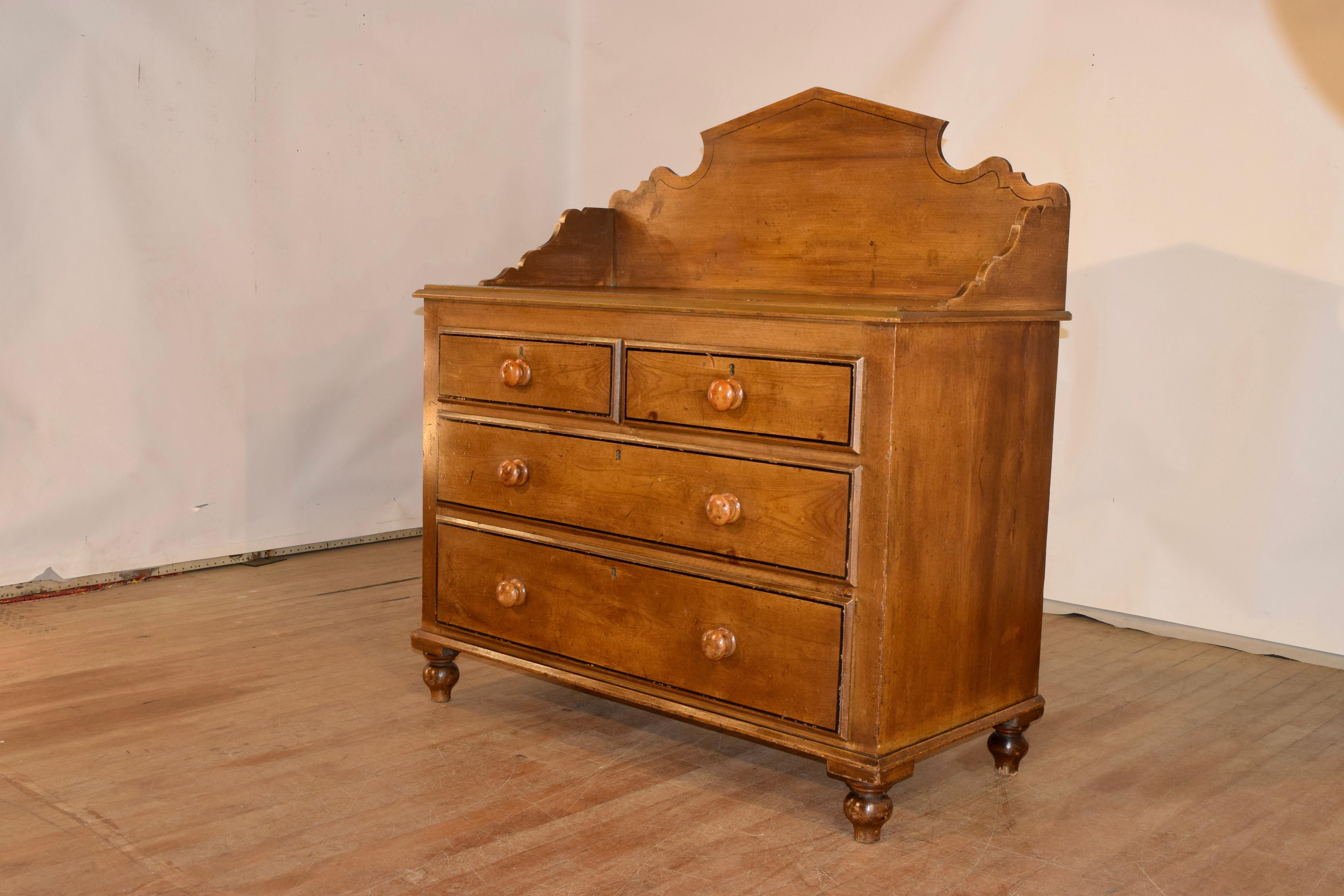19th Century English Oak Washstand In Good Condition For Sale In High Point, NC