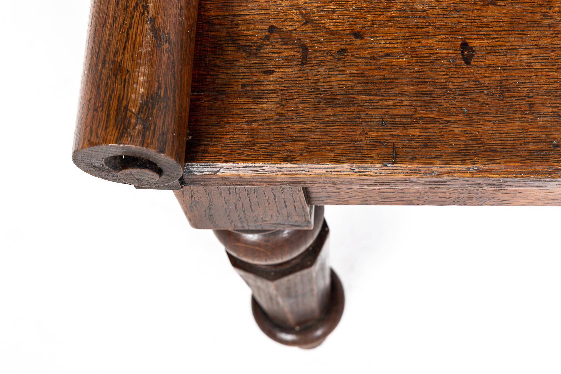 19th Century English Oak Window Seat For Sale 2