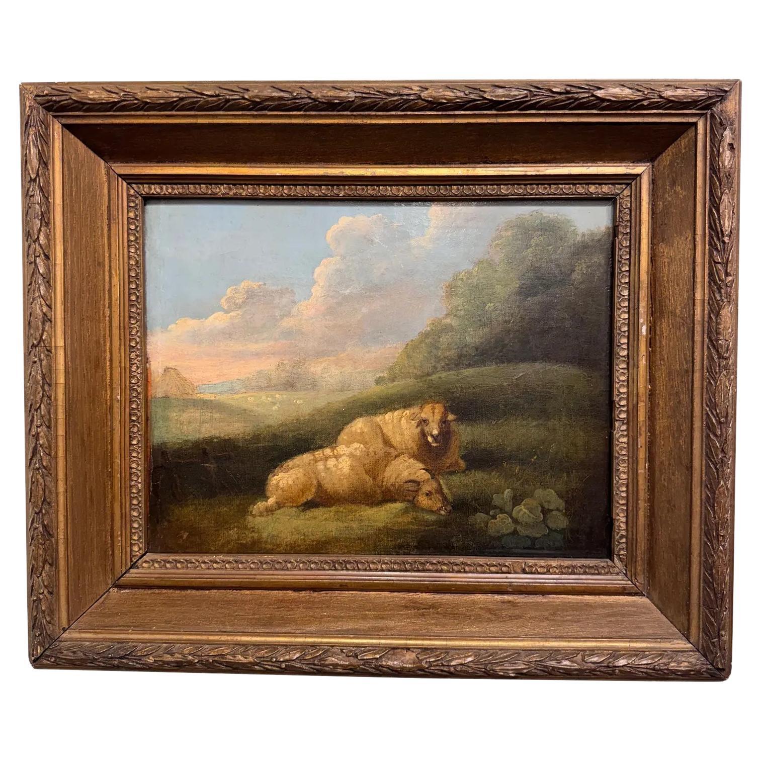 19th Century English Oil on Canvas For Sale