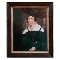 19th Century English Oil on Canvas Portrait of a Lady