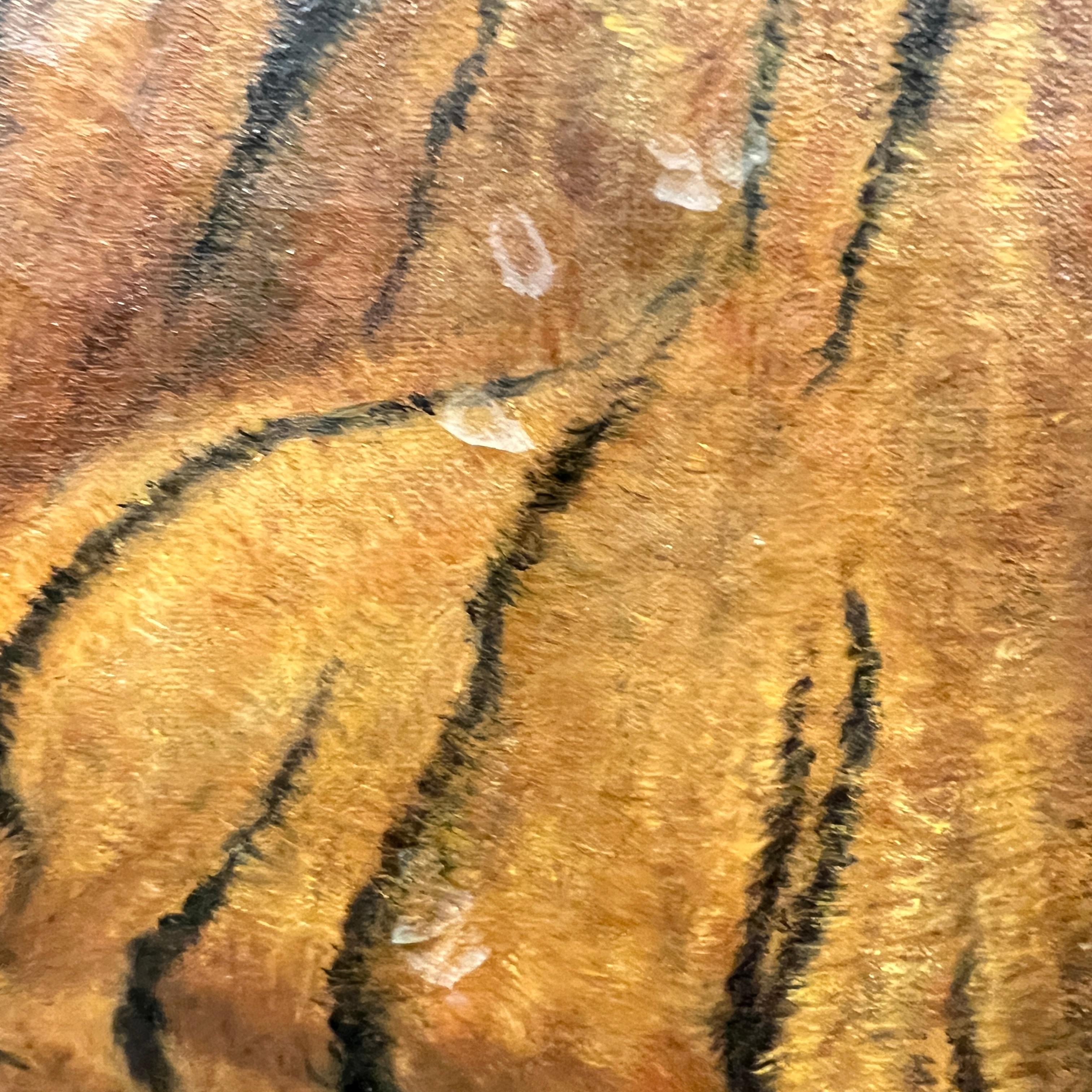 19th Century English Oil Painting by Frederick Smith Depicting Tiger in Jungle 13