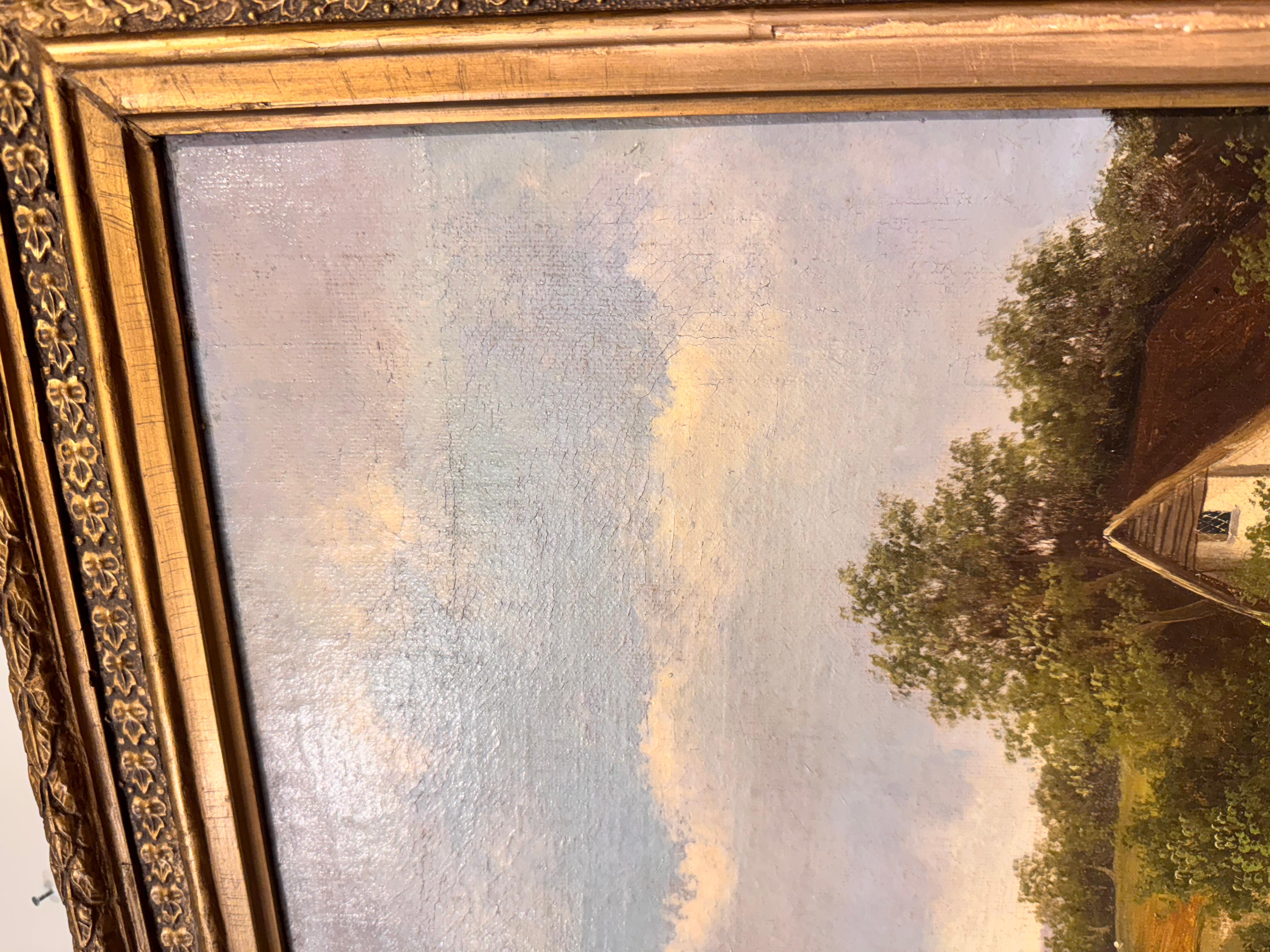 Canvas 19th Century English Oil Painting