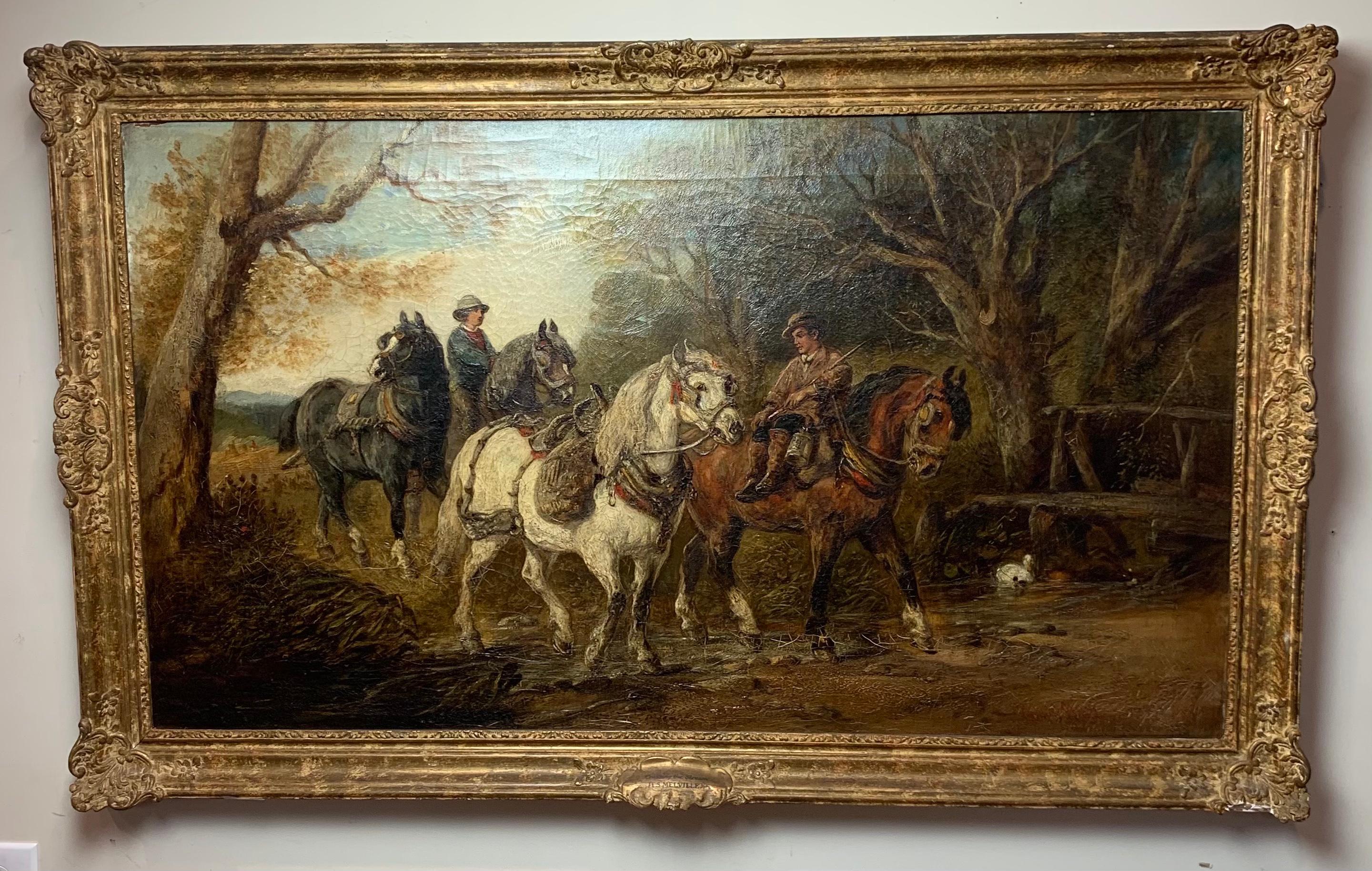 Canvas 19th Century English Oil Painting