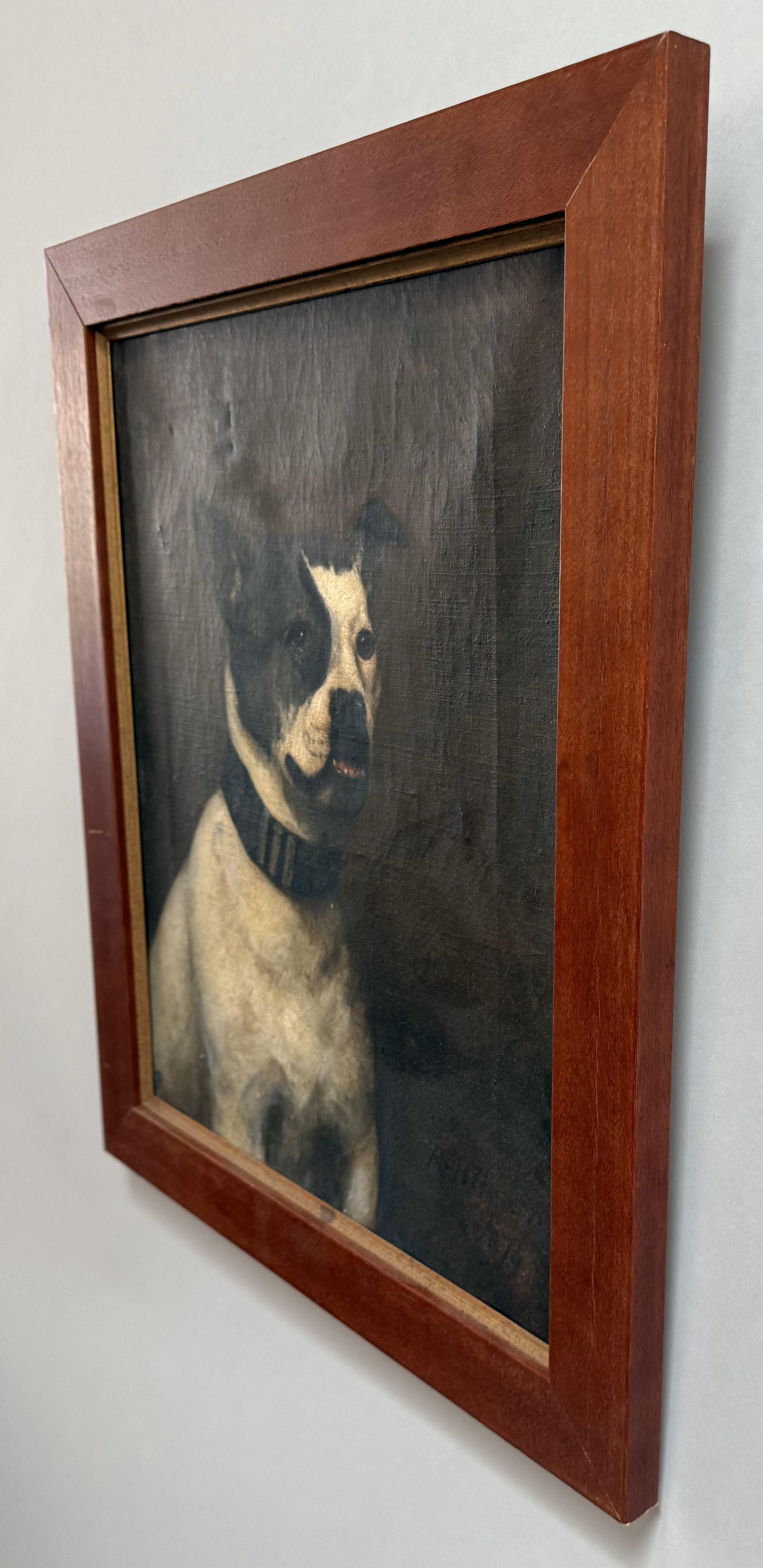19th Century English Oil Painting of a Bulldog by R.H. Hearn, Dated 1874 For Sale 2