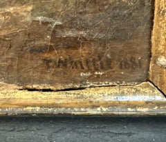 19th Century English Oil Painting of a Thatched Mill by T. Whittle, Dated 1881