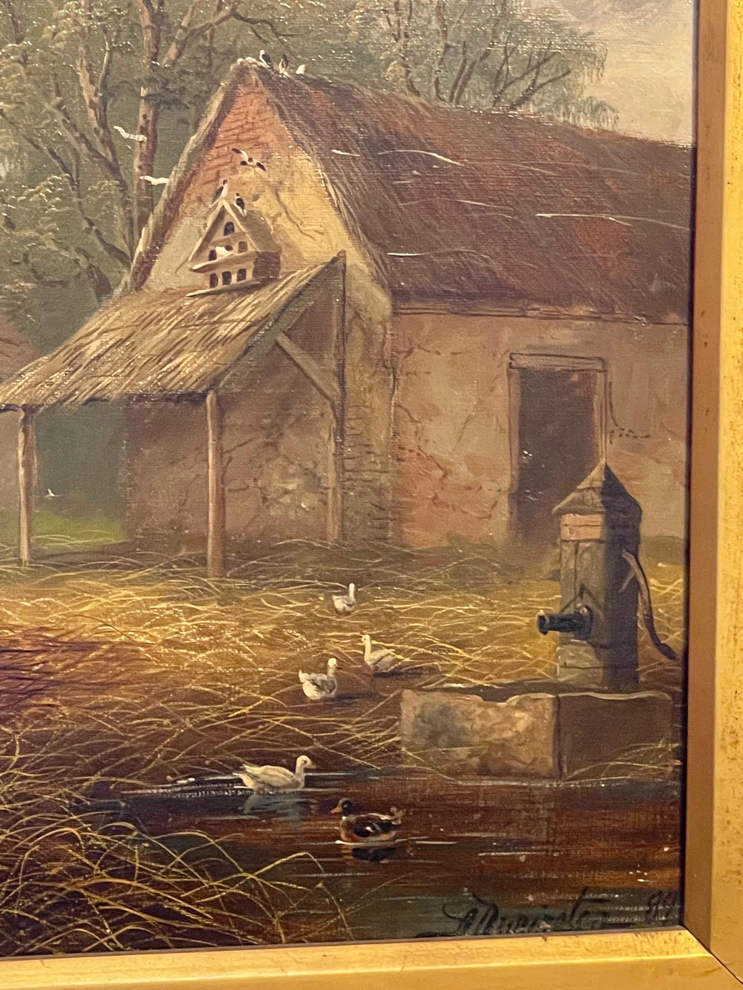 19th Century English Oil Painting on Canvas In Good Condition For Sale In Dallas, TX