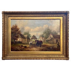 Peinture à l'huile sur toile anglaise du XIXe siècle