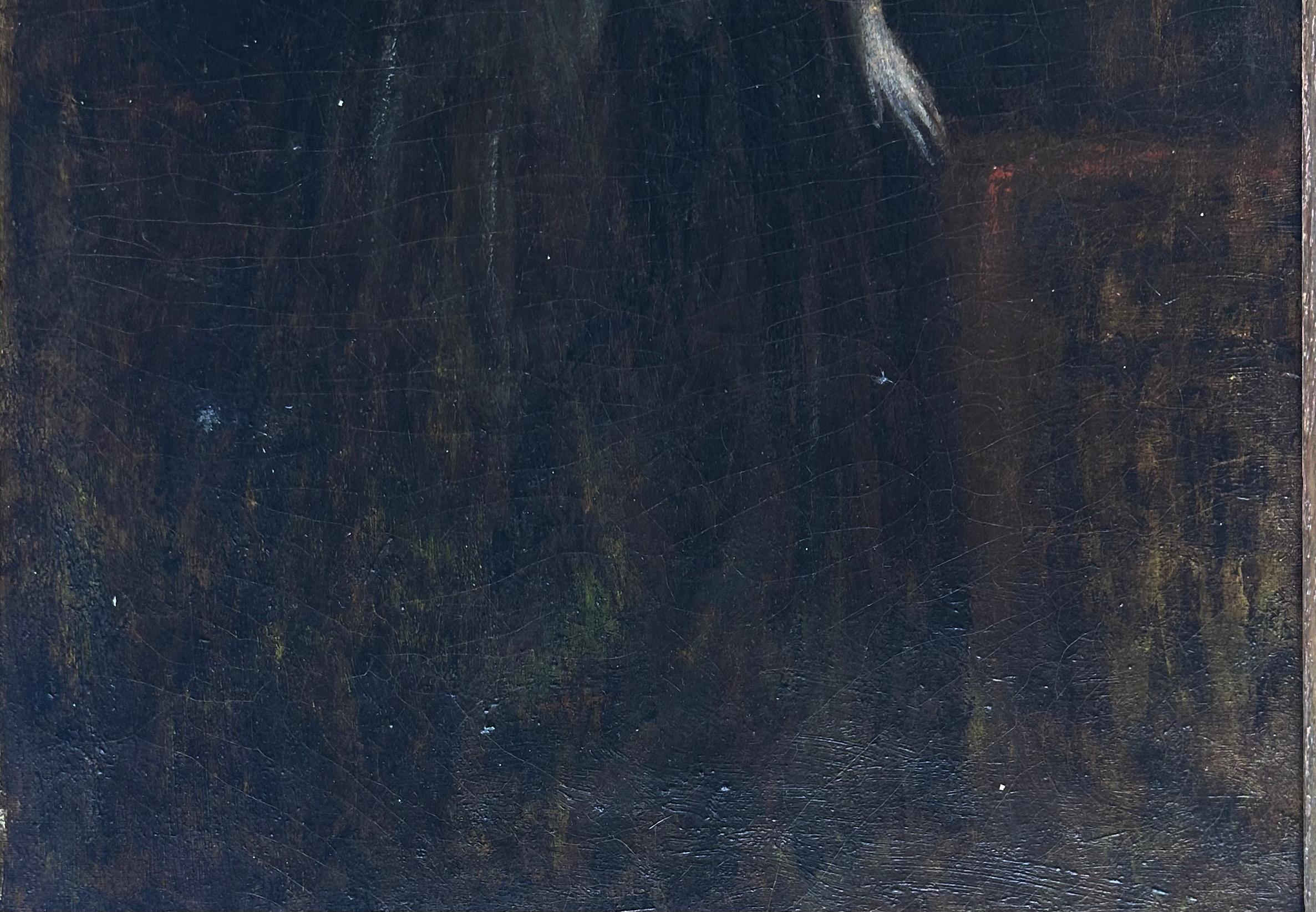 Peinture à l'huile sur toile anglaise du XIXe siècle, femme victorienne, signée de façon illisible Bon état - En vente à Miami, FL