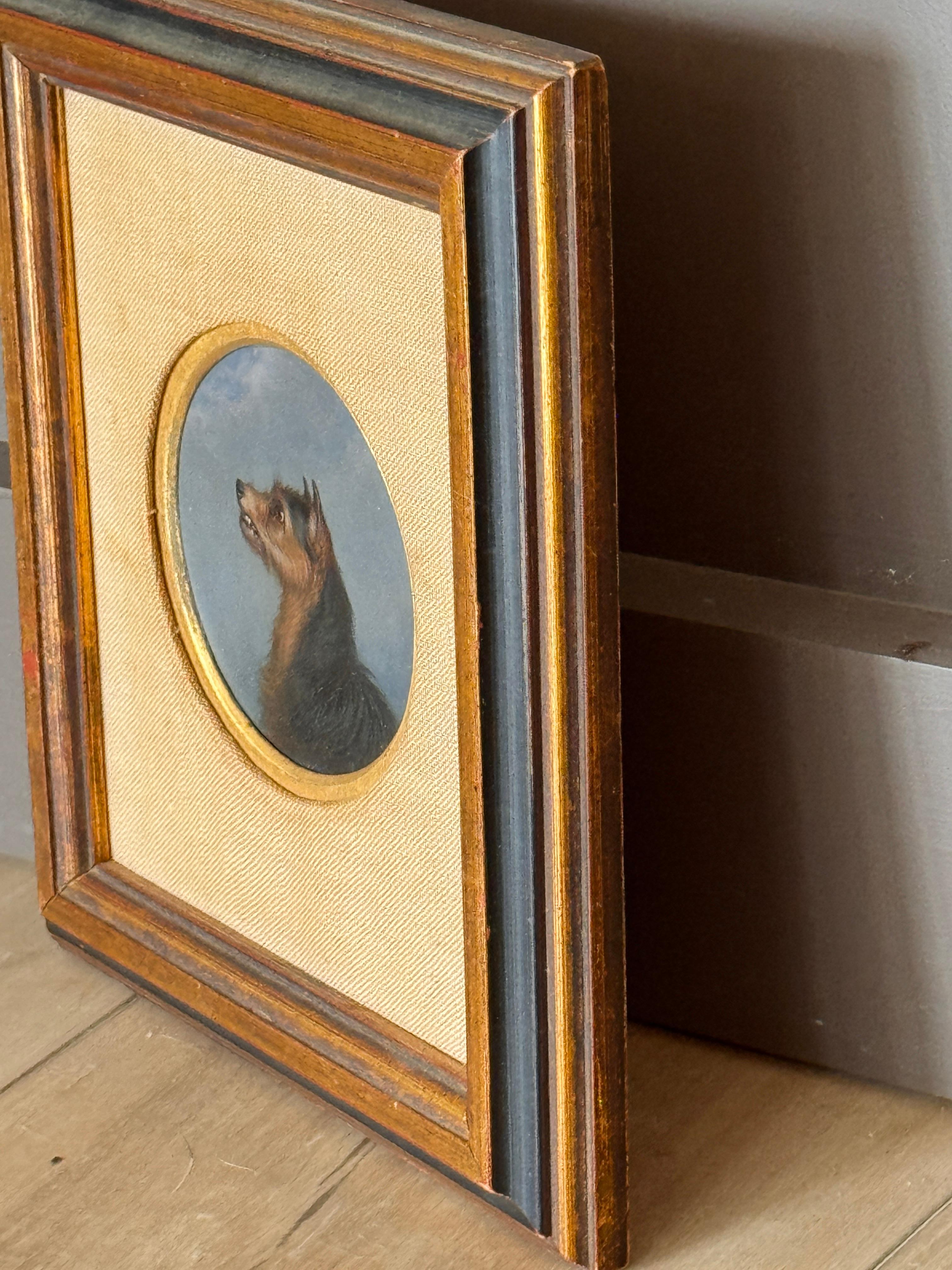 19th Century English Oil Portrait of a Terrier For Sale 1