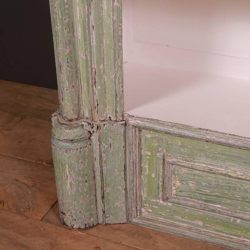 Painted 19th Century English Open Bookcase