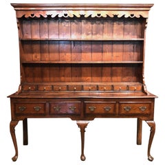 Vintage English or Welsh Oak Two-Part Dresser