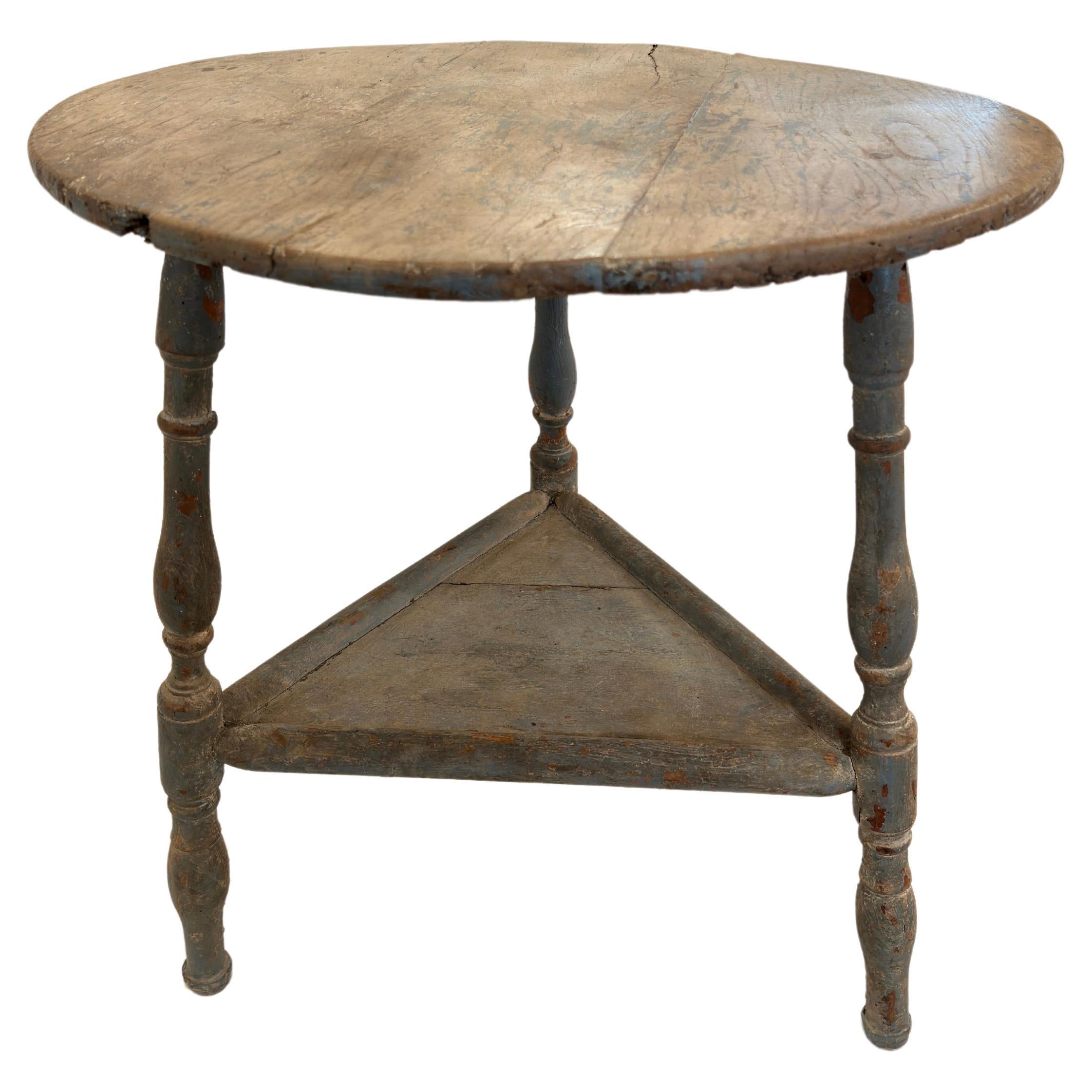 19th Century English Original Paint Cricket Table For Sale