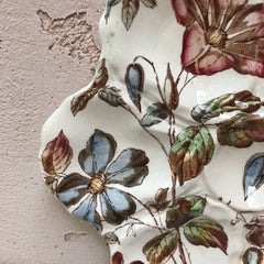 Assiette à huîtres anglaise du 19ème siècle avec fleurs Adderley