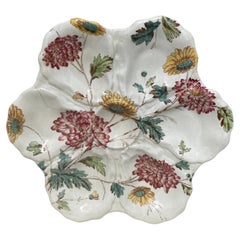 Piatto da ostriche inglese del XIX secolo con fiori Adderley