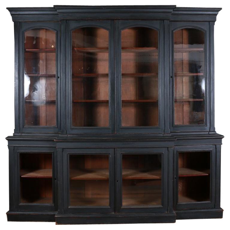 19th Century English Painted Bookcase For Sale at 1stDibs
