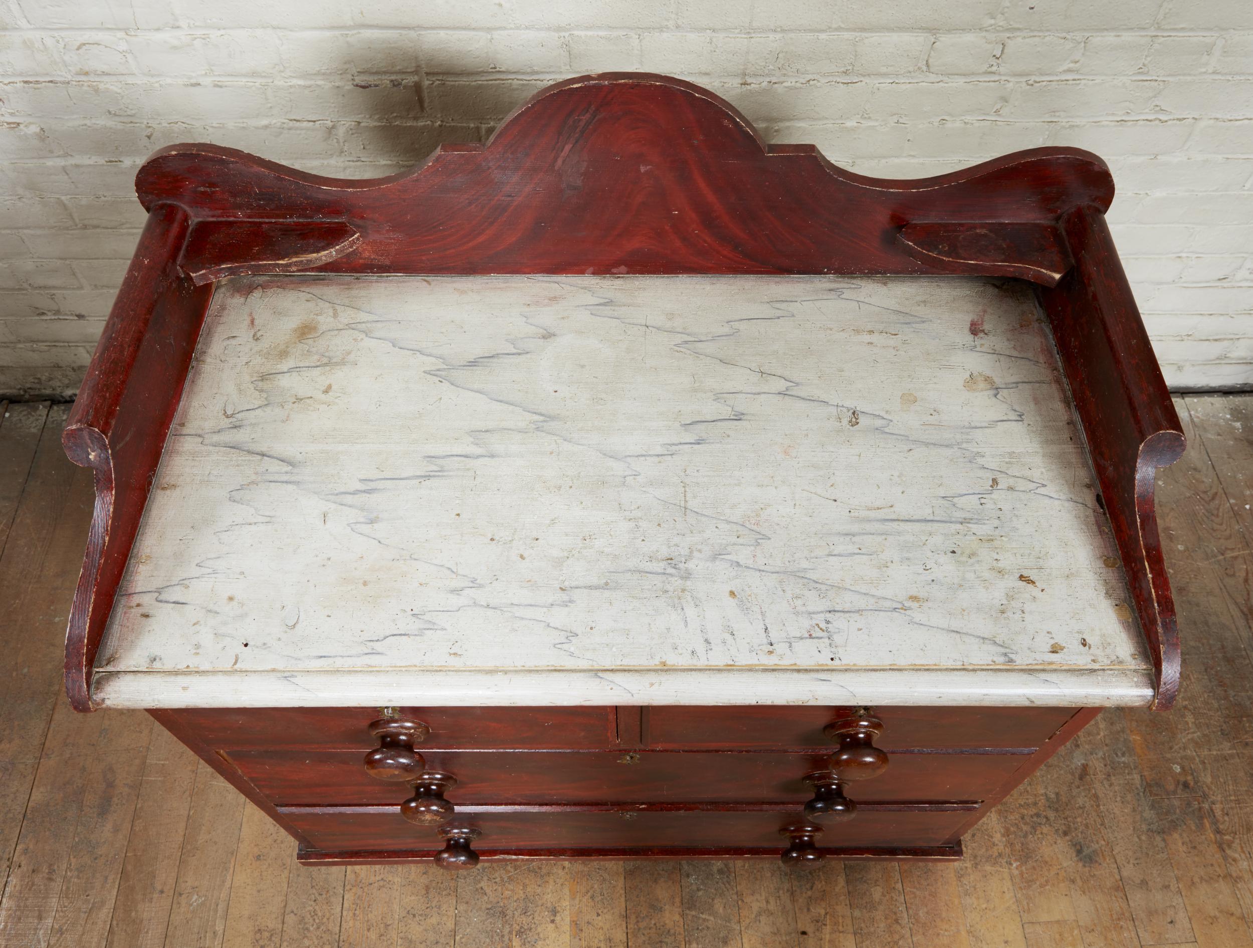 19th Century English Painted Chest For Sale 6