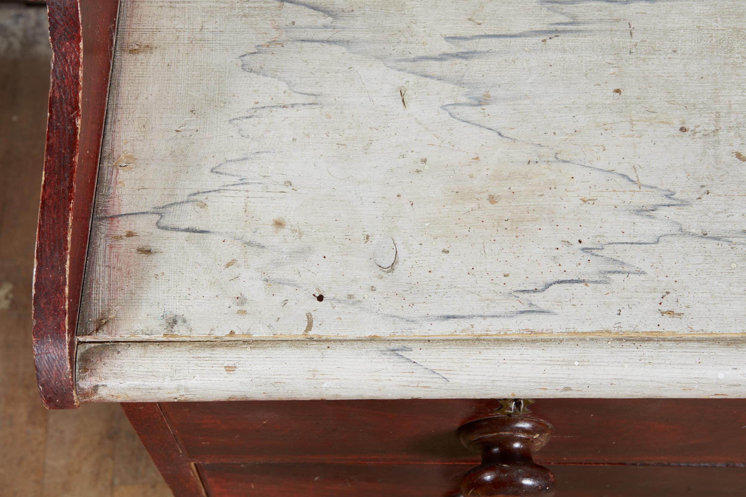 19th Century English Painted Chest For Sale 7