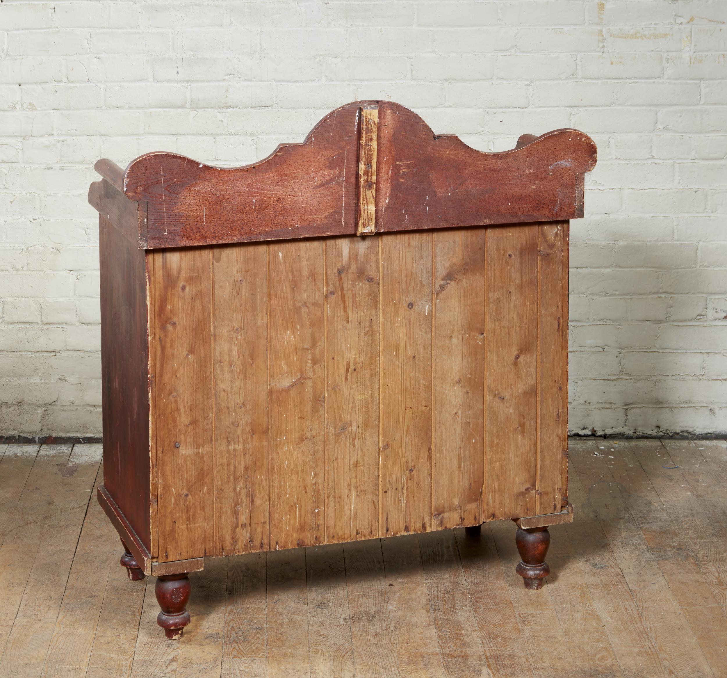 Pine 19th Century English Painted Chest For Sale