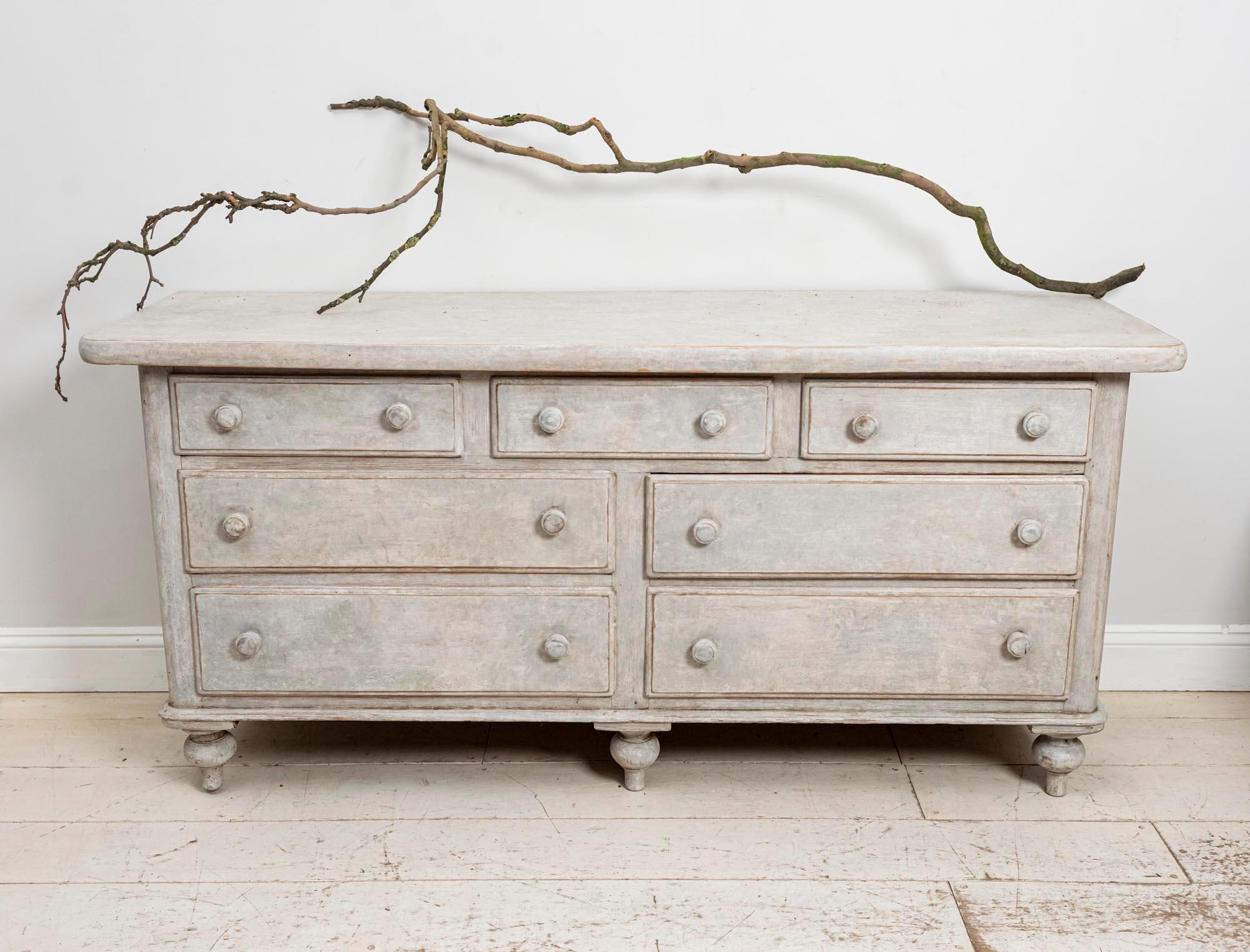 19th Century English Painted Chest of Drawers 7