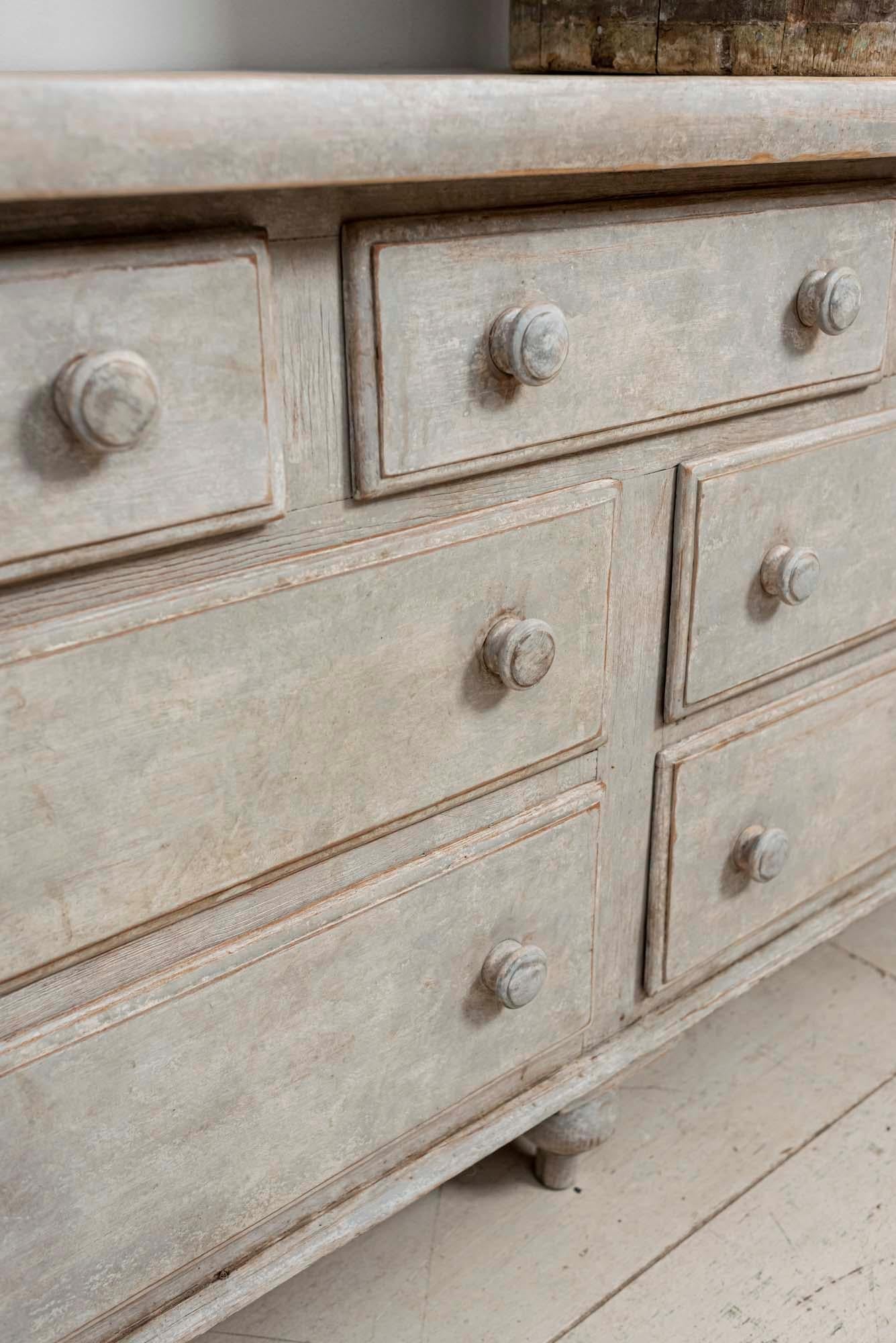 Pine 19th Century English Painted Chest of Drawers
