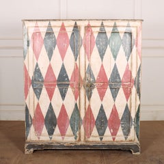 19th Century English Painted Cupboard