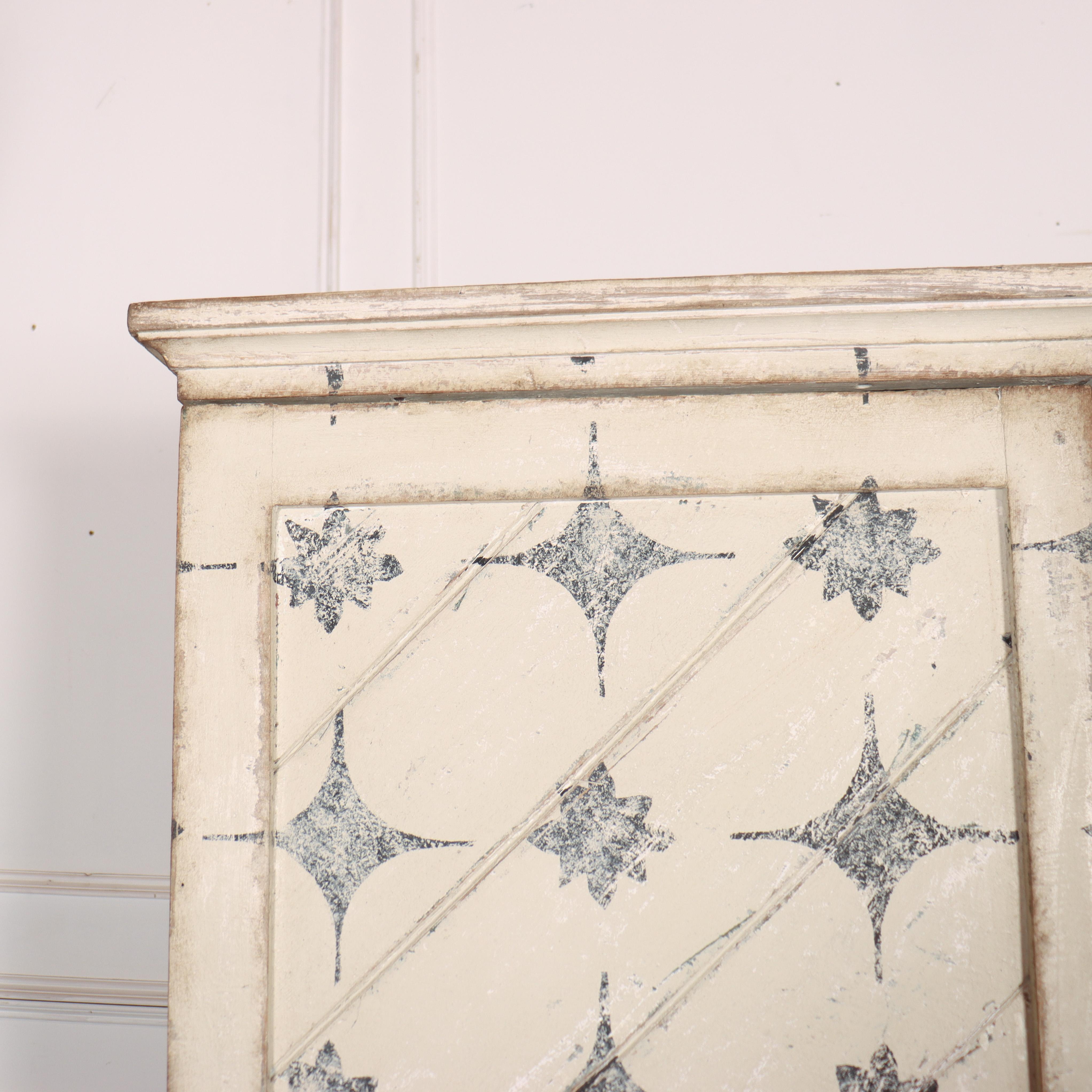 Victorian 19th Century English Painted Linen Cupboard For Sale