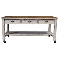 Used 19th Century English Painted Prep Table