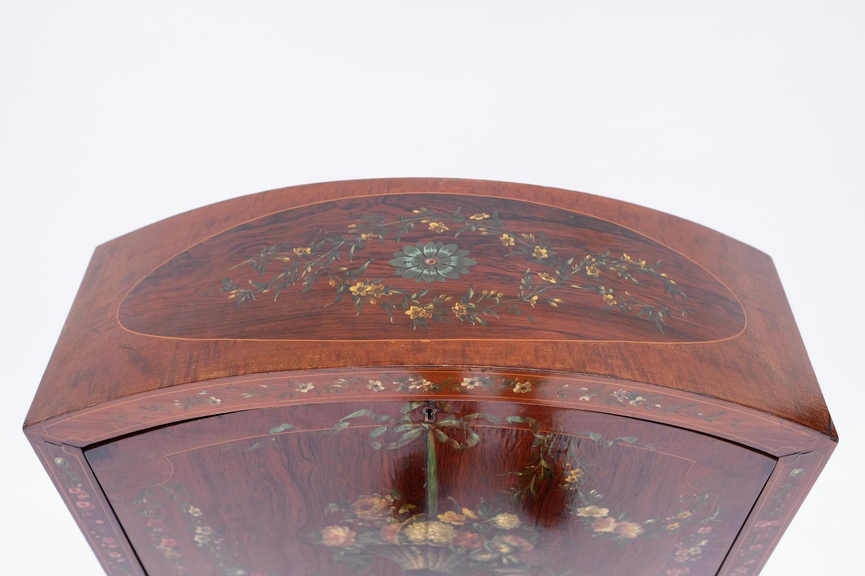19th Century English Painted Satinwood Drop-Front Desk 1
