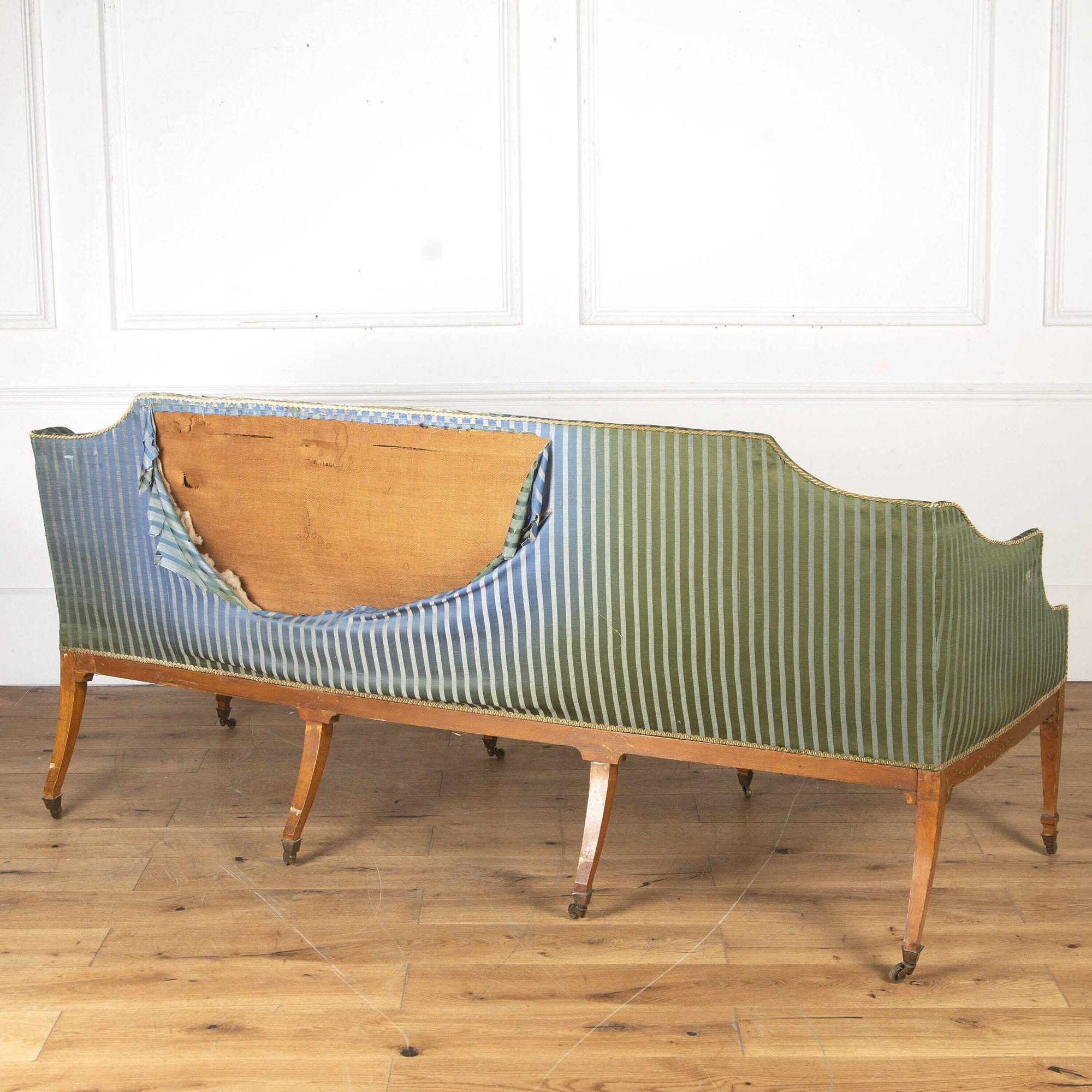 19th Century English Painted Sofa For Sale 4