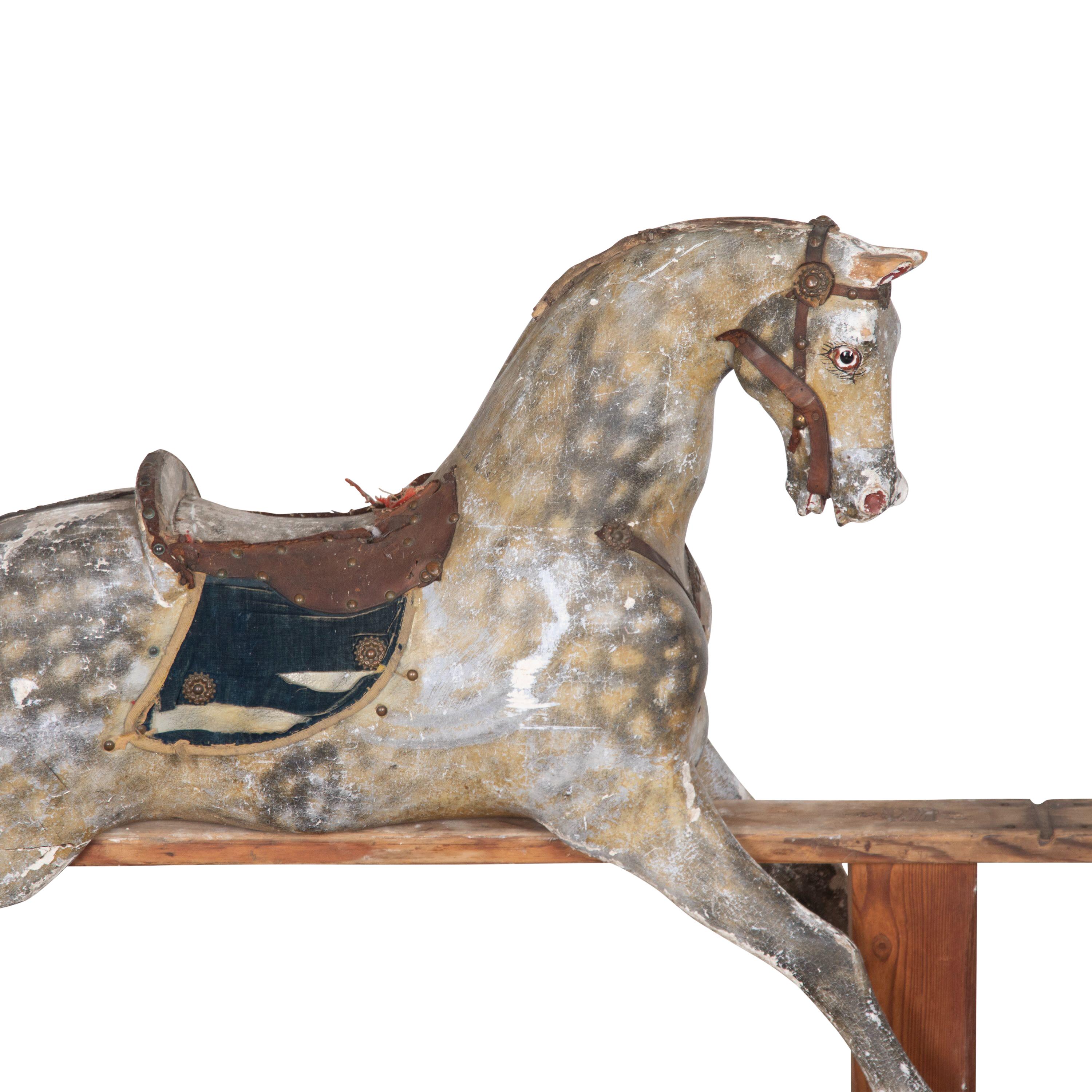 19th Century English Painted Wrought Iron Horse 8