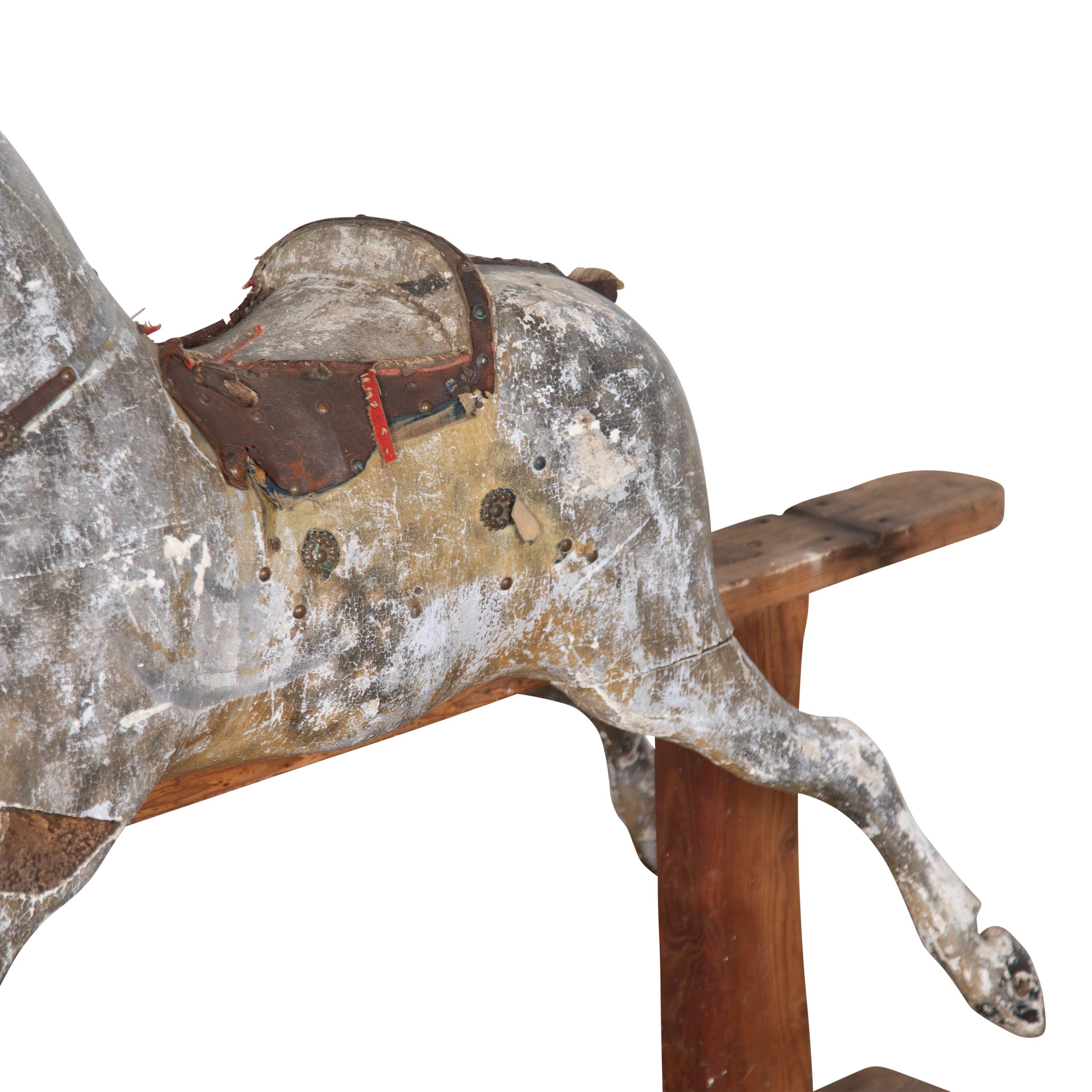 19th Century English Painted Wrought Iron Horse 1