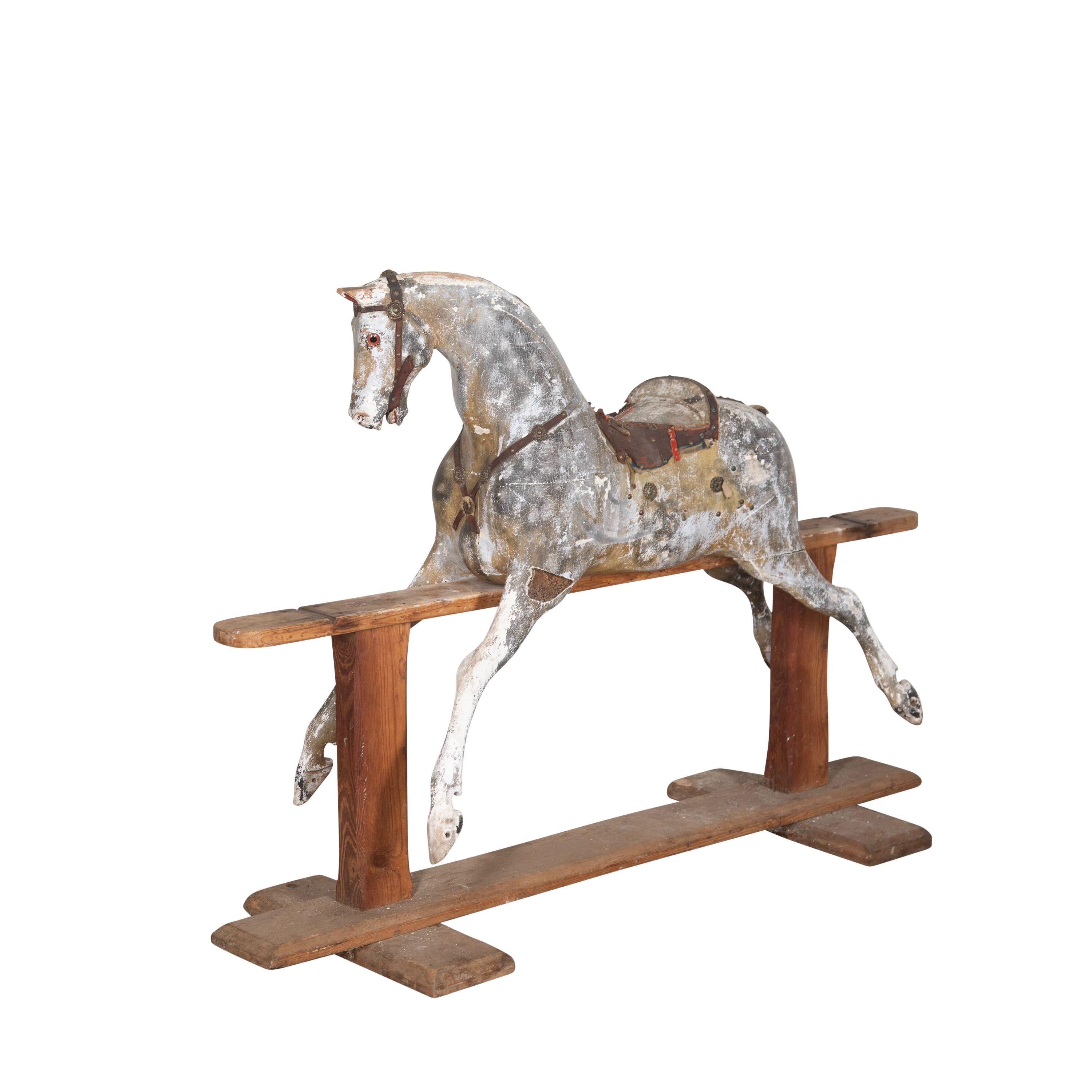 19th Century English Painted Wrought Iron Horse 3