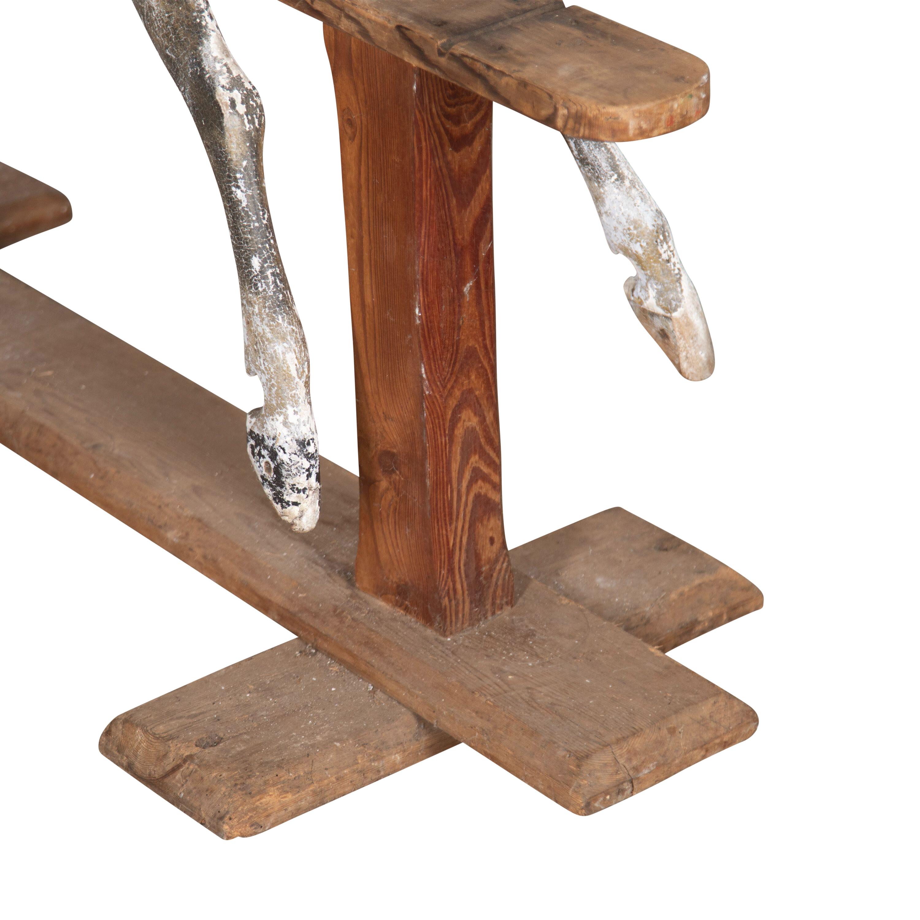 19th Century English Painted Wrought Iron Horse 4