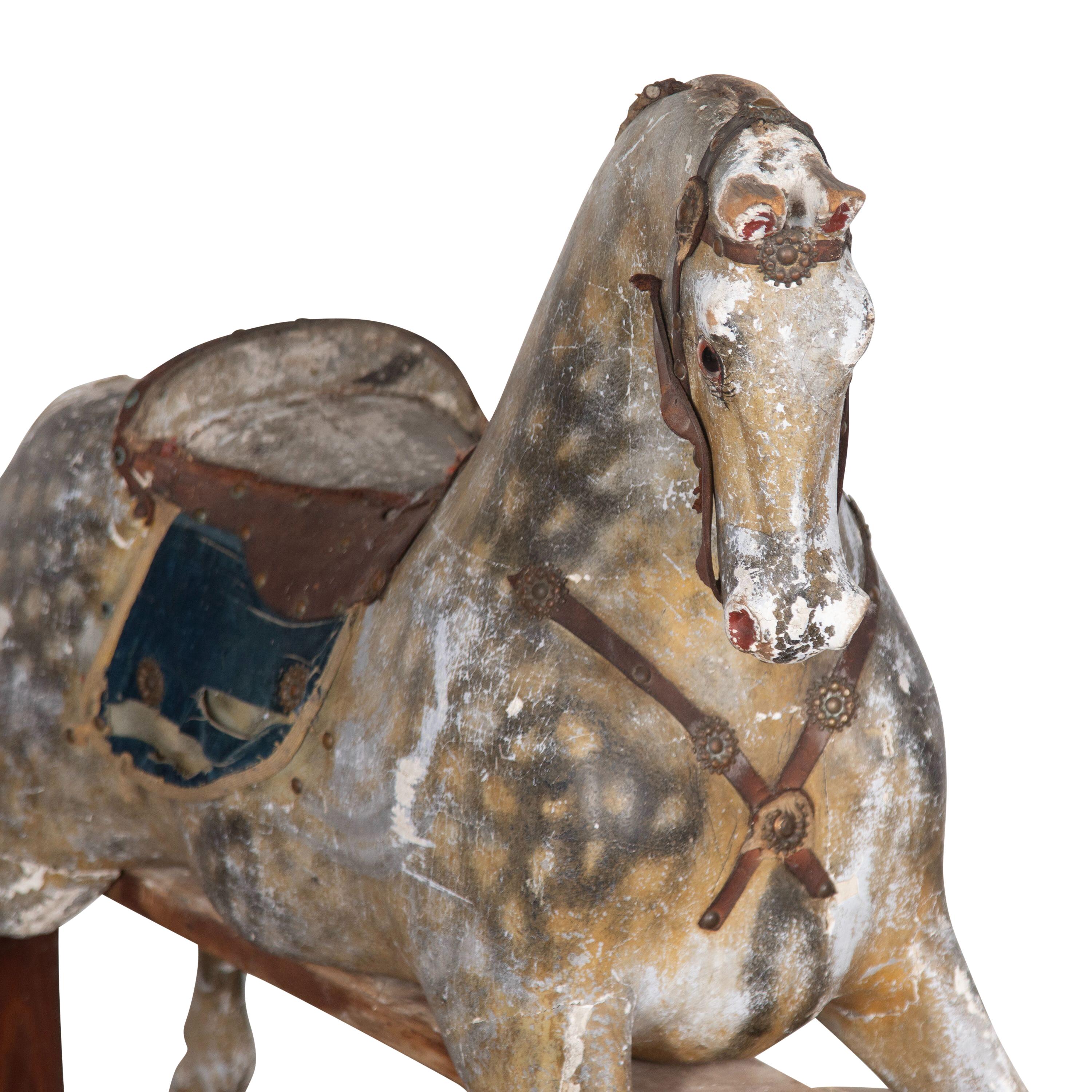 19th Century English Painted Wrought Iron Horse 5