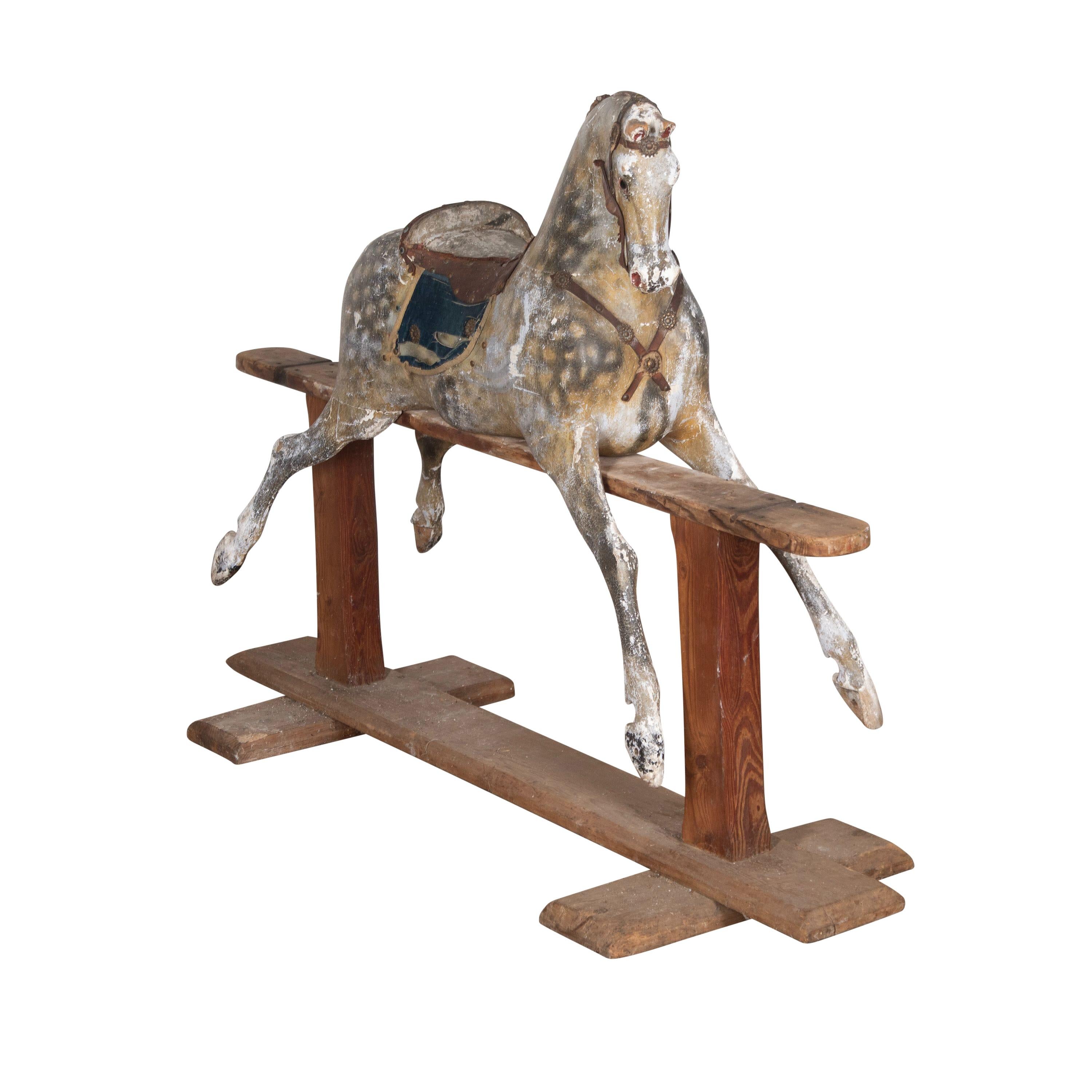 19th Century English Painted Wrought Iron Horse 6