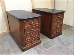 19th Century English Pair of Mahogany Bed Sides, 1890s