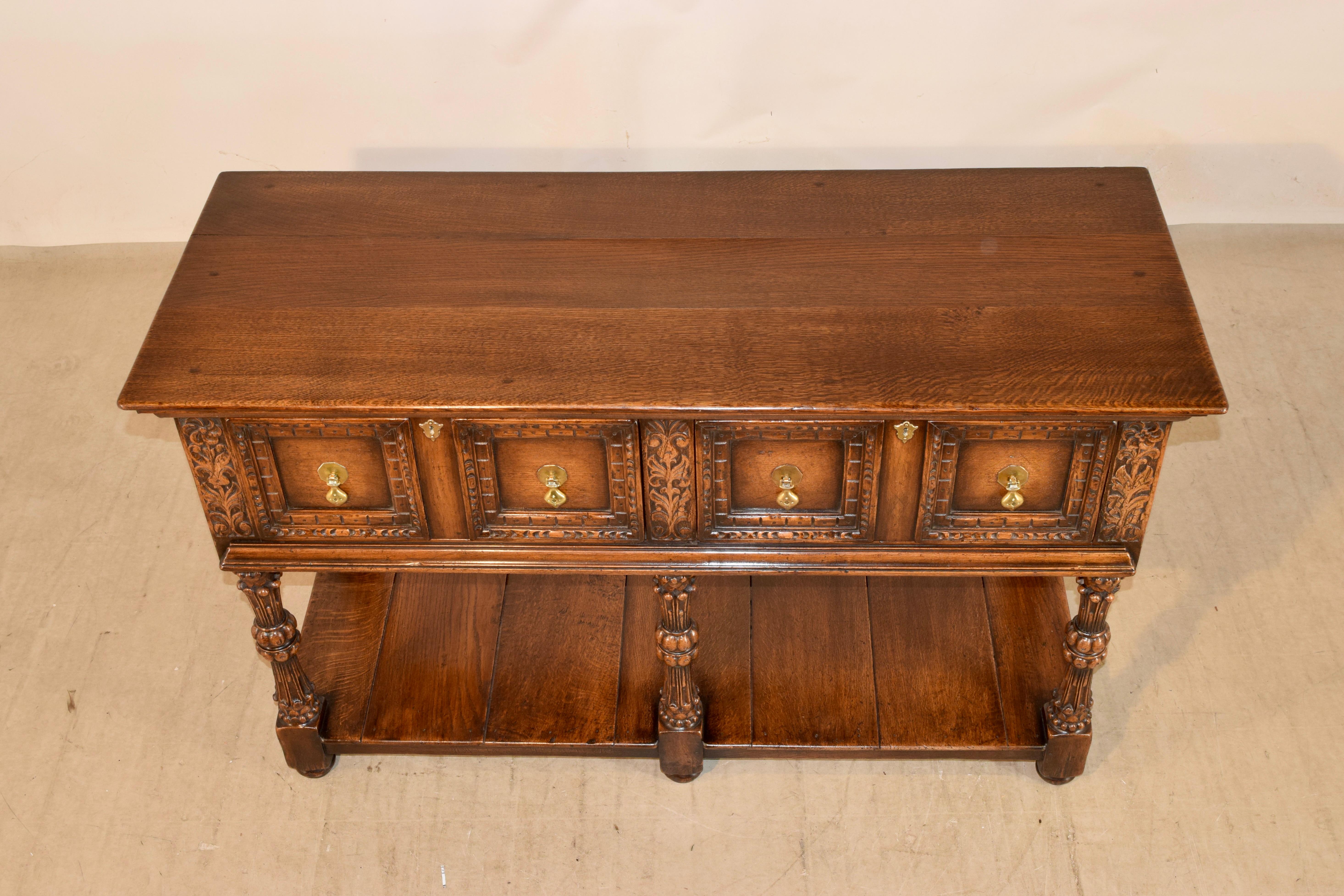 19th Century English Paneled Sideboard For Sale 3