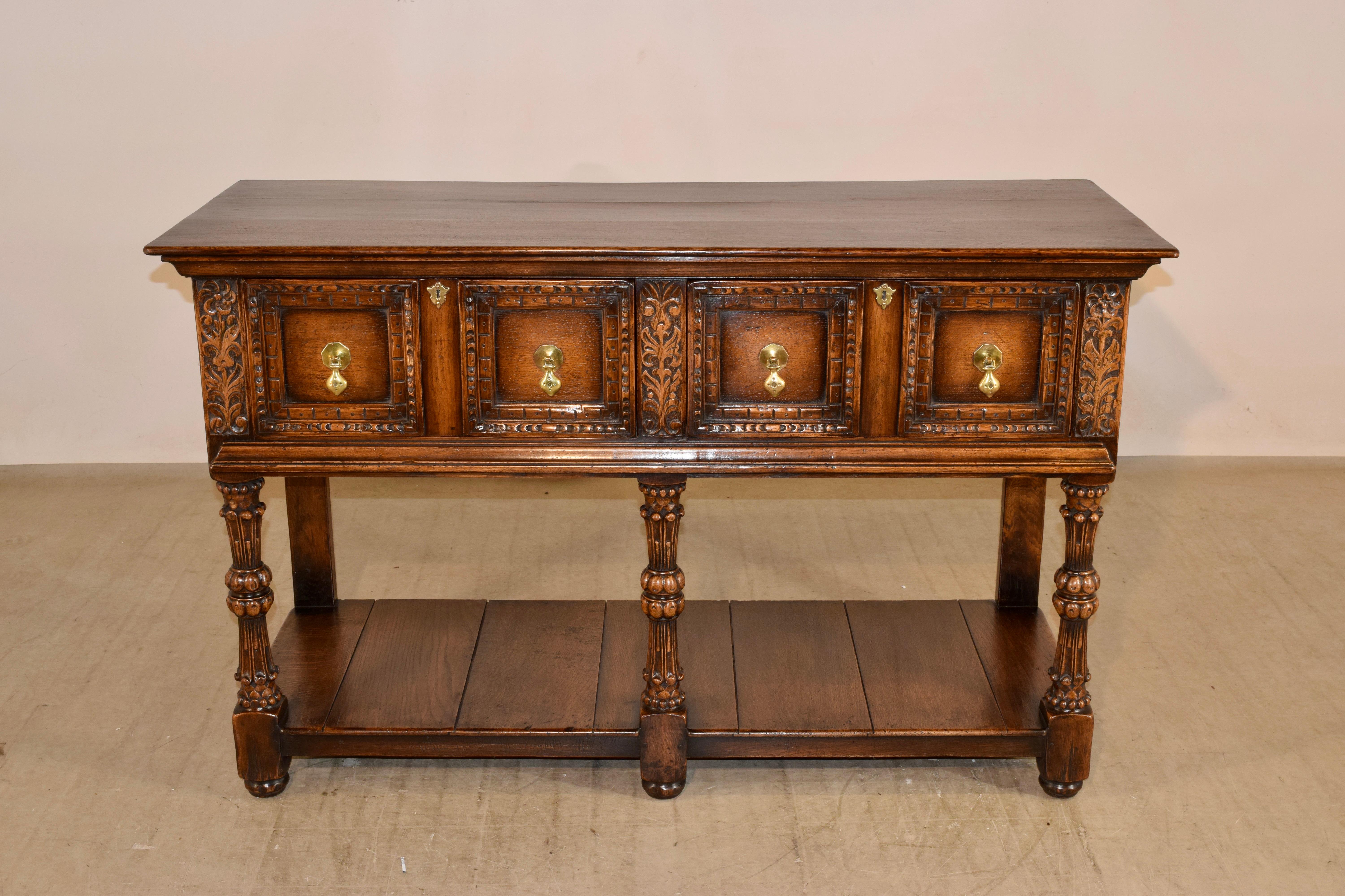19th Century English Paneled Sideboard For Sale 4