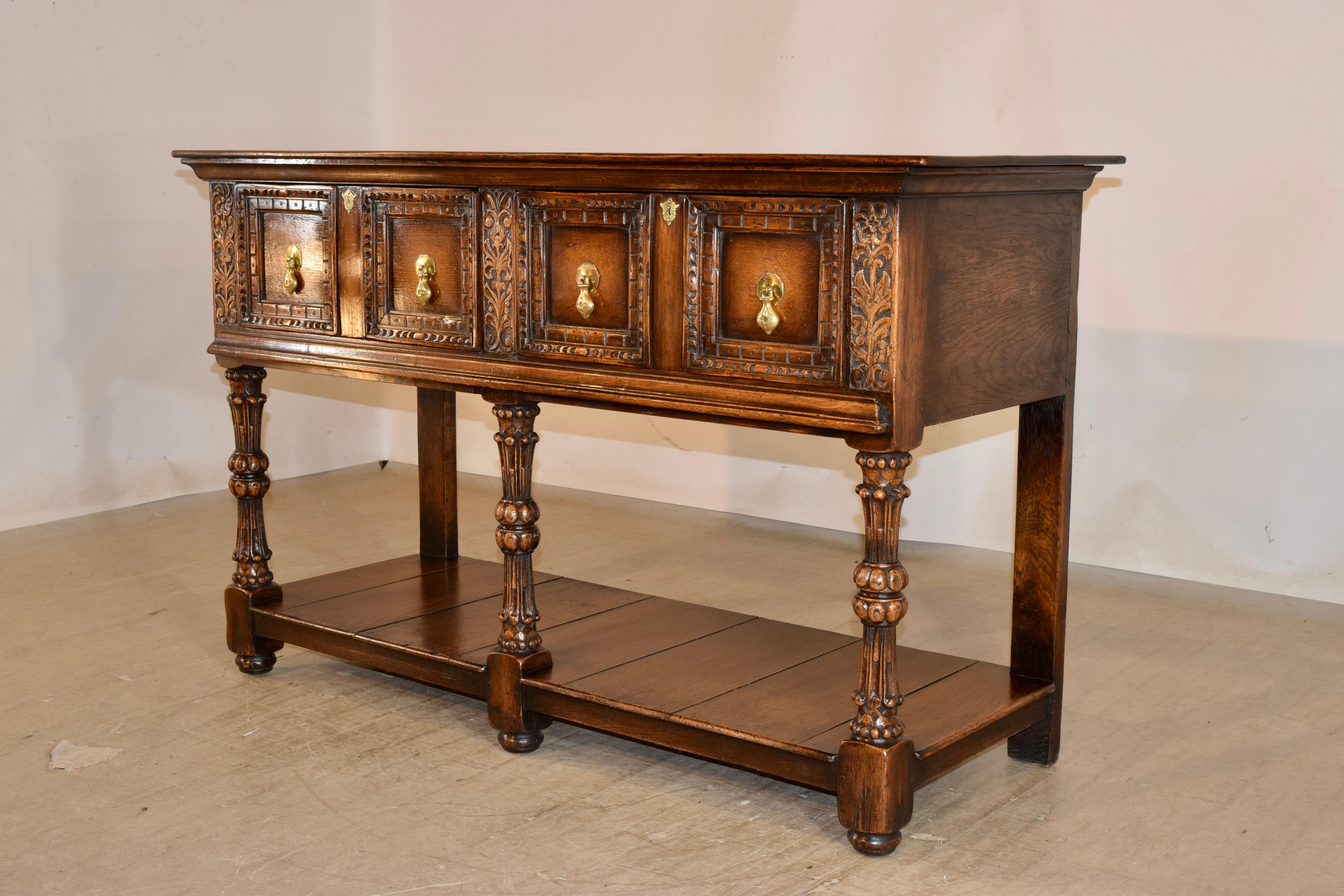 19th Century English Paneled Sideboard For Sale 1