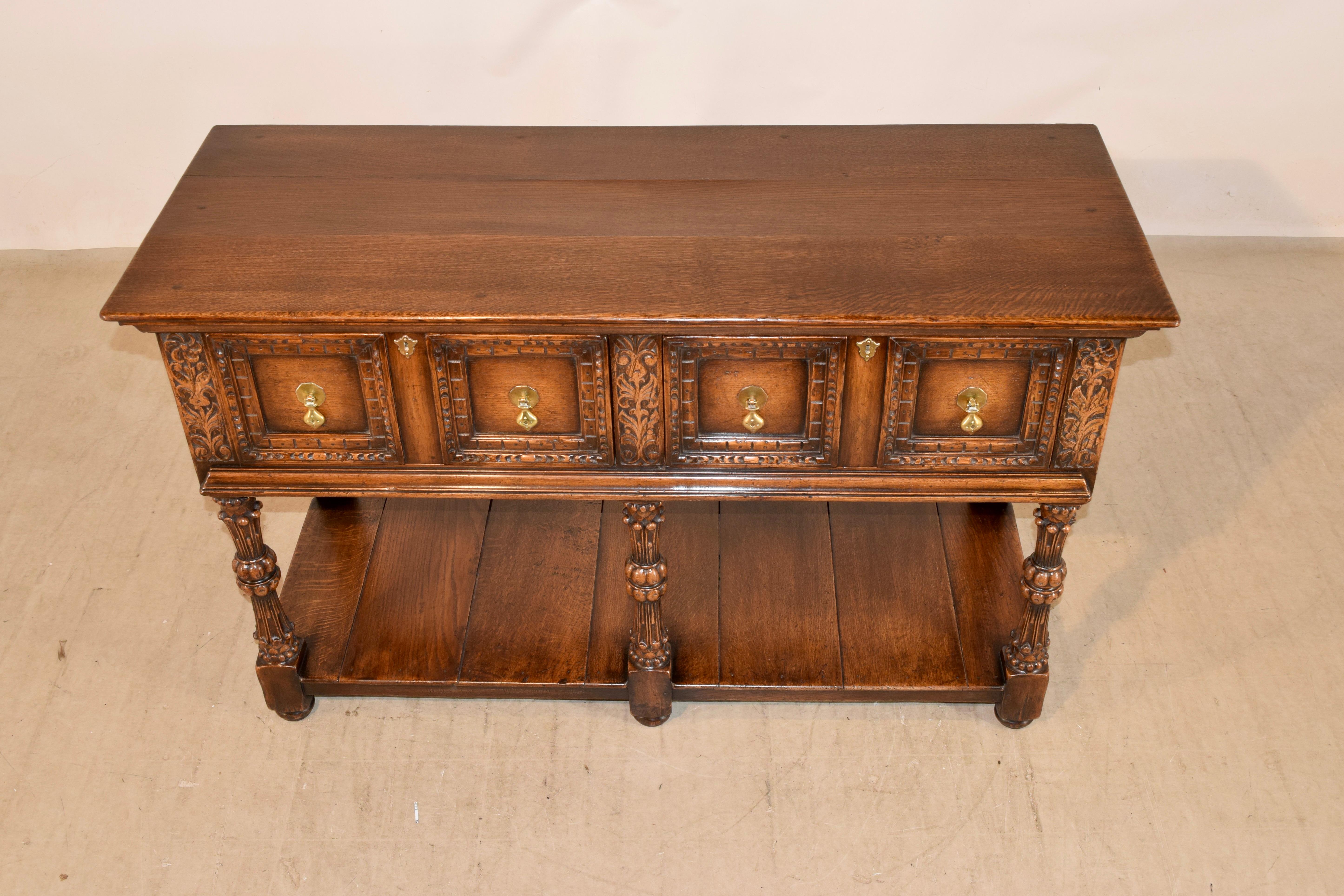 19th Century English Paneled Sideboard For Sale 2