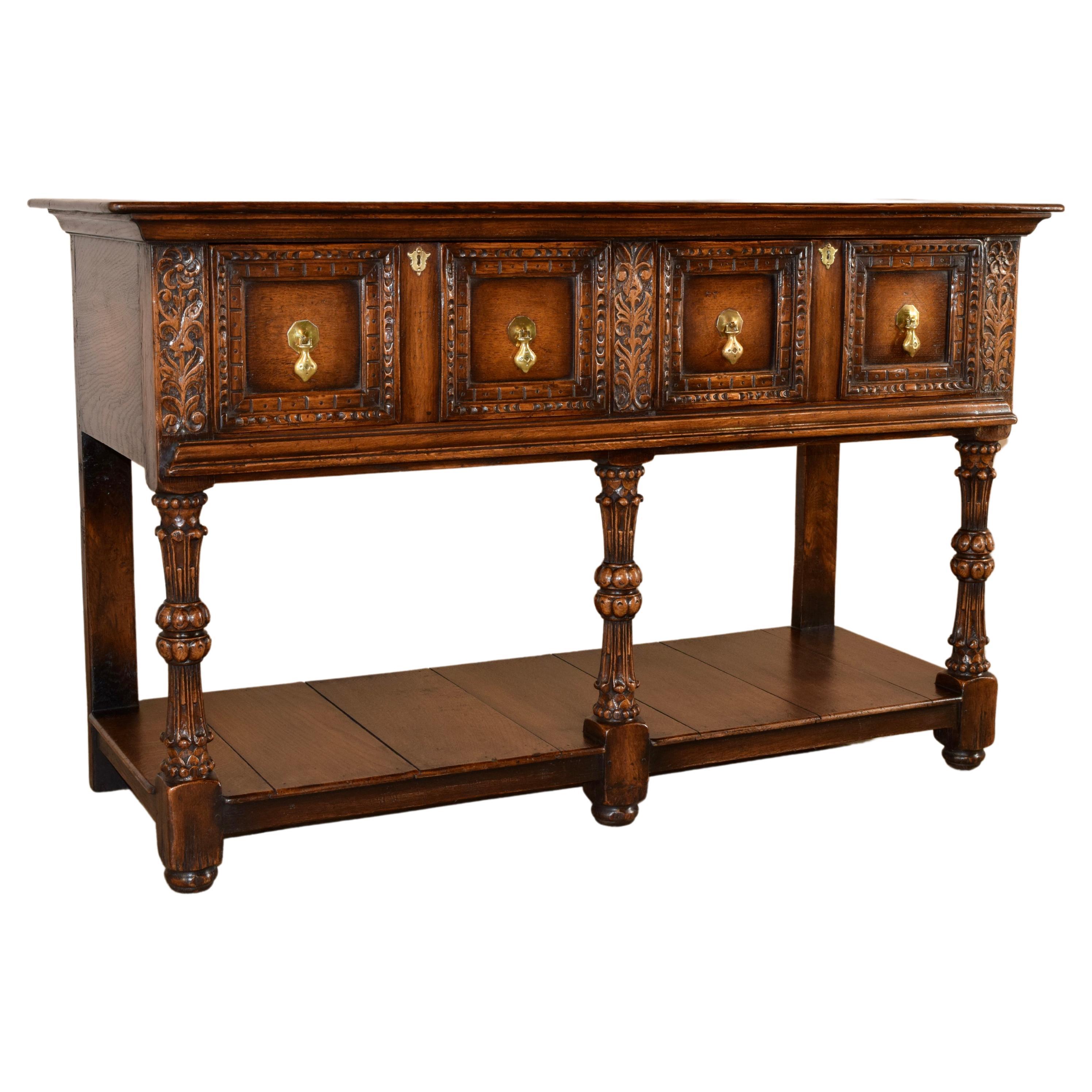 19th Century English Paneled Sideboard For Sale