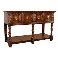 Credenza a pannelli inglese del XIX secolo