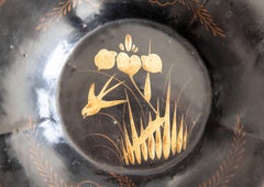 Bandeja lobulada de papel maché inglés del siglo XIX