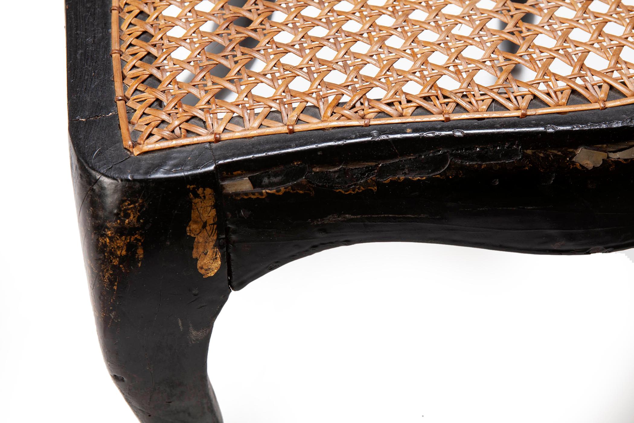 19th Century English Papier Mâché Mother of Pearl Inlaid Chair 5
