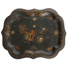 Antique 19th Century English Tole Serving Tray