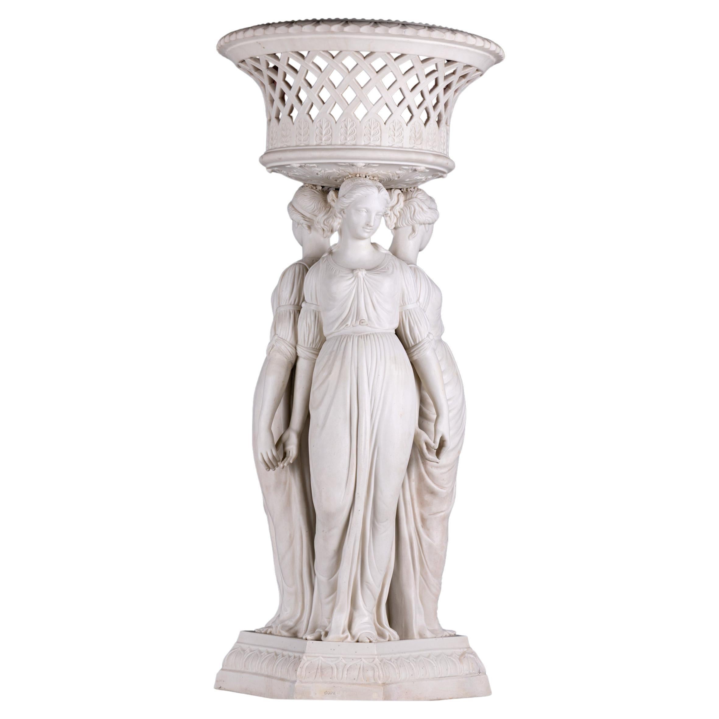 19th Century English Parian Group Of The Three Graces By Copeland