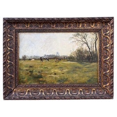 19th Century English Pastoral Painting, Flemish School Impressionism
